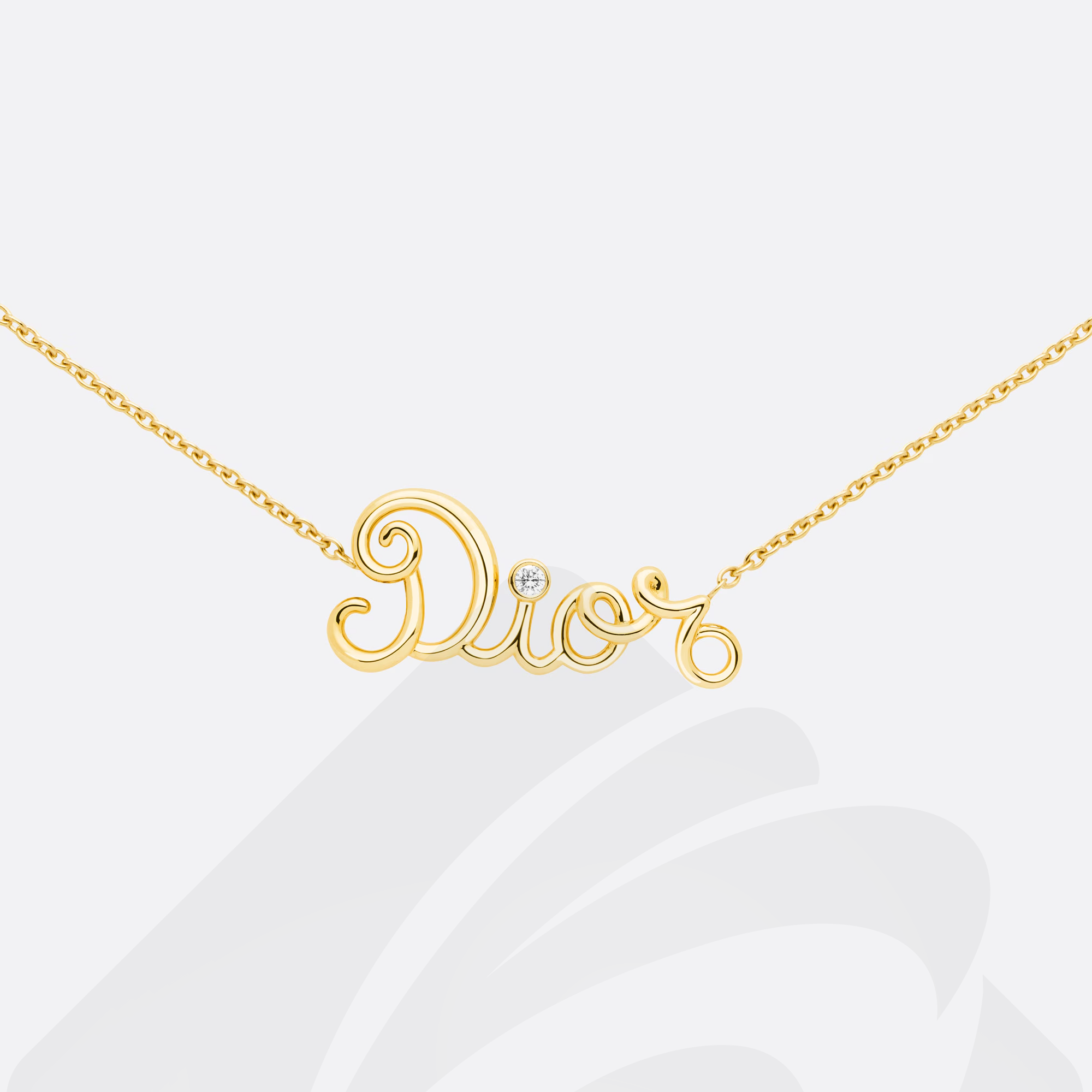 クリスチャン・ディオール Dioramour ネックレス  素材:イエローゴールド & ダイヤモンド 色:イエローゴールド