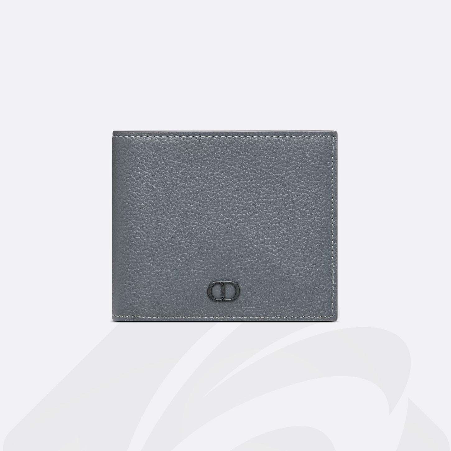 クリスチャン・ディオール CD Icon コインケース付きウォレット  素材:グレインドカーフスキン 色:ブラック/ディープグレー