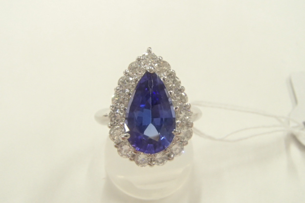 Pt900 タンザナイト3.26ct D1.16ct リング 9.2g