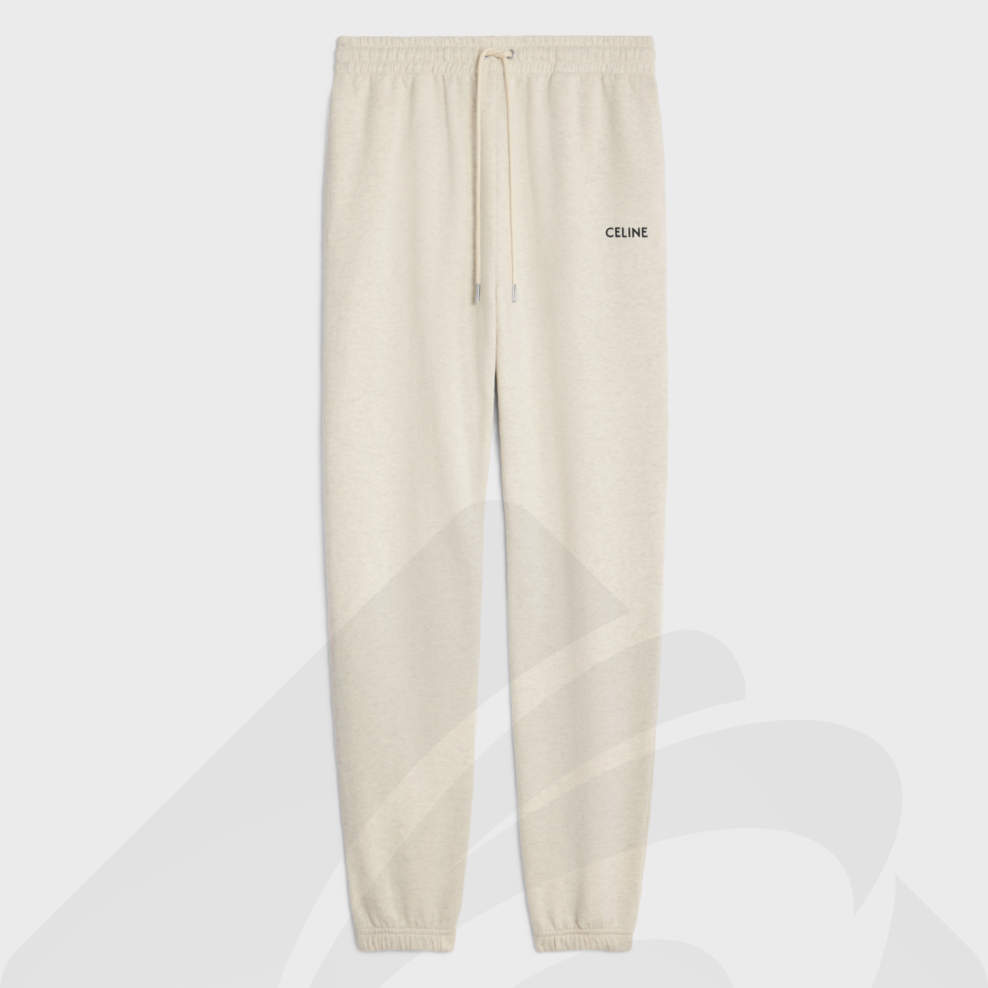 セリーヌ CELINE トラックパンツ  素材:コットンフリース 色:・クリーム / ブラック