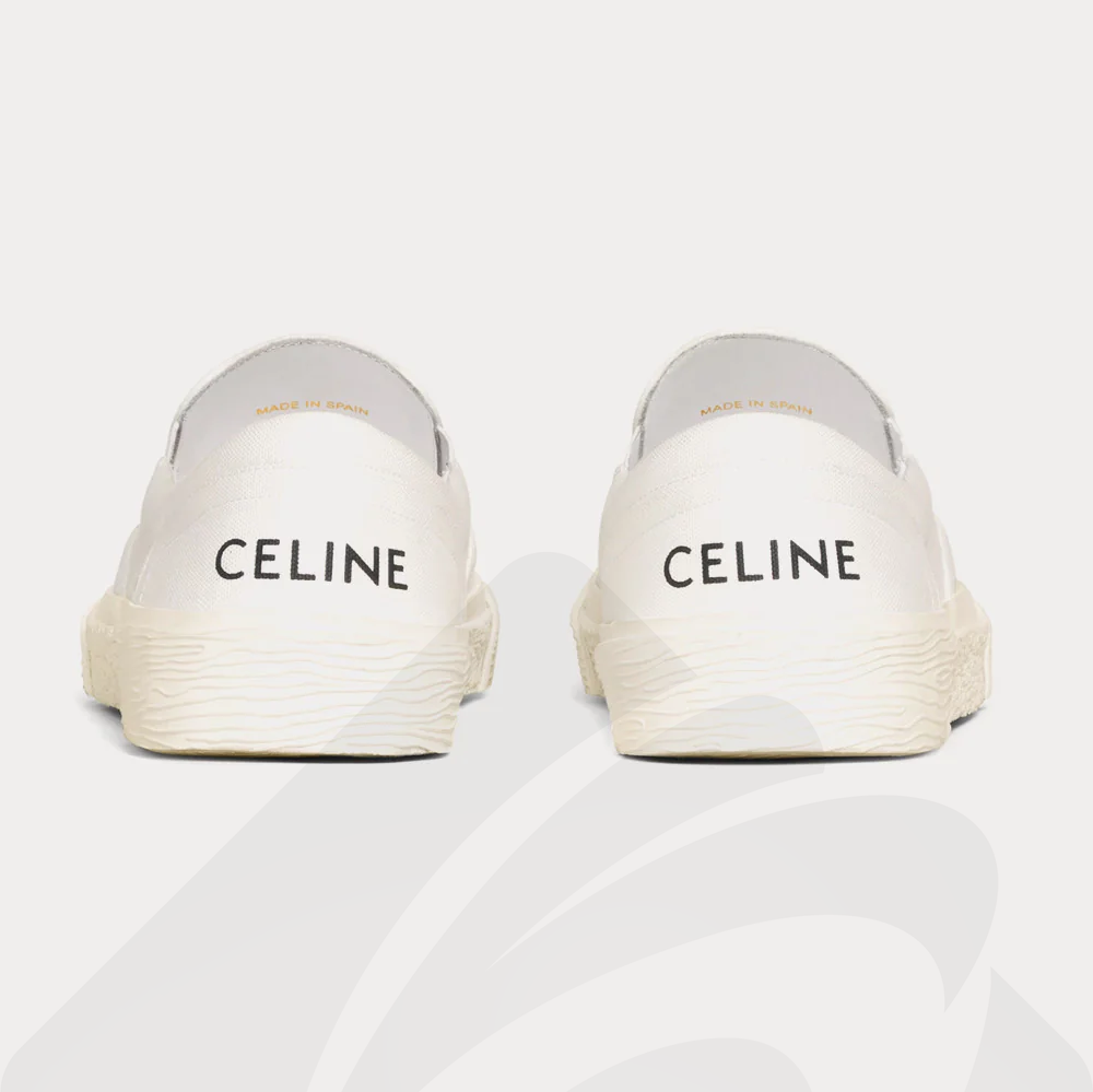 セリーヌ CELINE エリオット スリッポン ※メンズ 素材:キャンバス 色:・オフホワイト