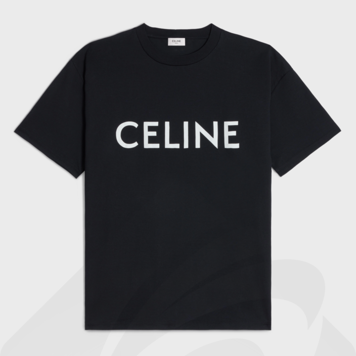 セリーヌ CELINE ルーズ Tシャツ  素材:コットンジャージー
 色:・ブラック / ホワイト