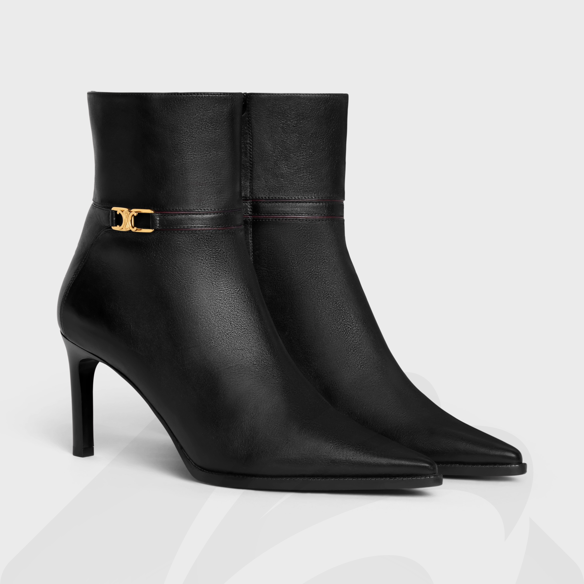 セリーヌ CELINE ベルヌイユ ローブーツ トリオンフ 素材:カーフスキン 色:・ブラック