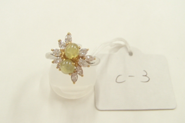 pt900 k18 キャッツ 5.9g 1.56ct 0.72ct