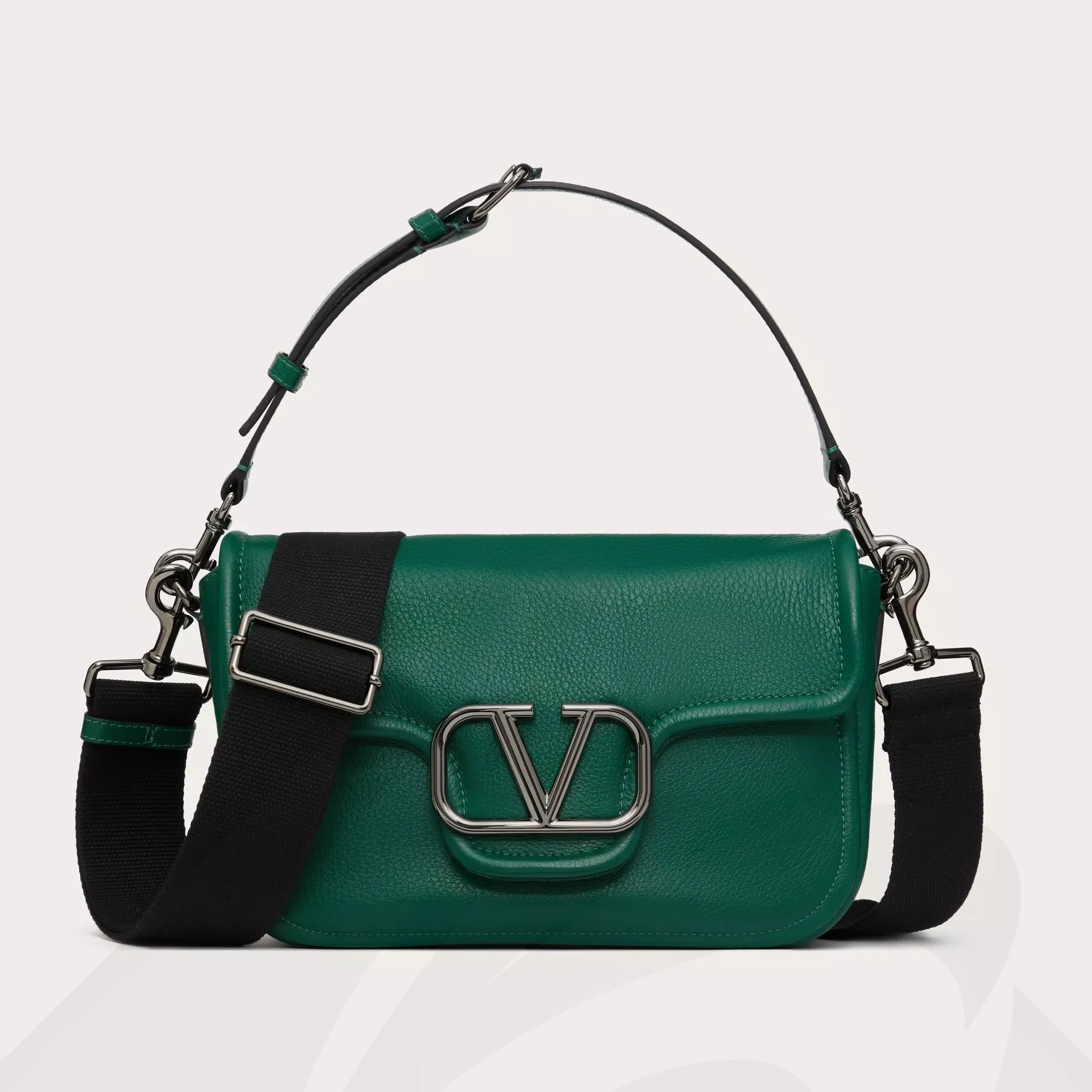 ヴァレンティノ ヴァレンティノ ガラヴァーニ オールタイム グレインカーフスキン 素材: 色:アマゾングリーン/ブラック