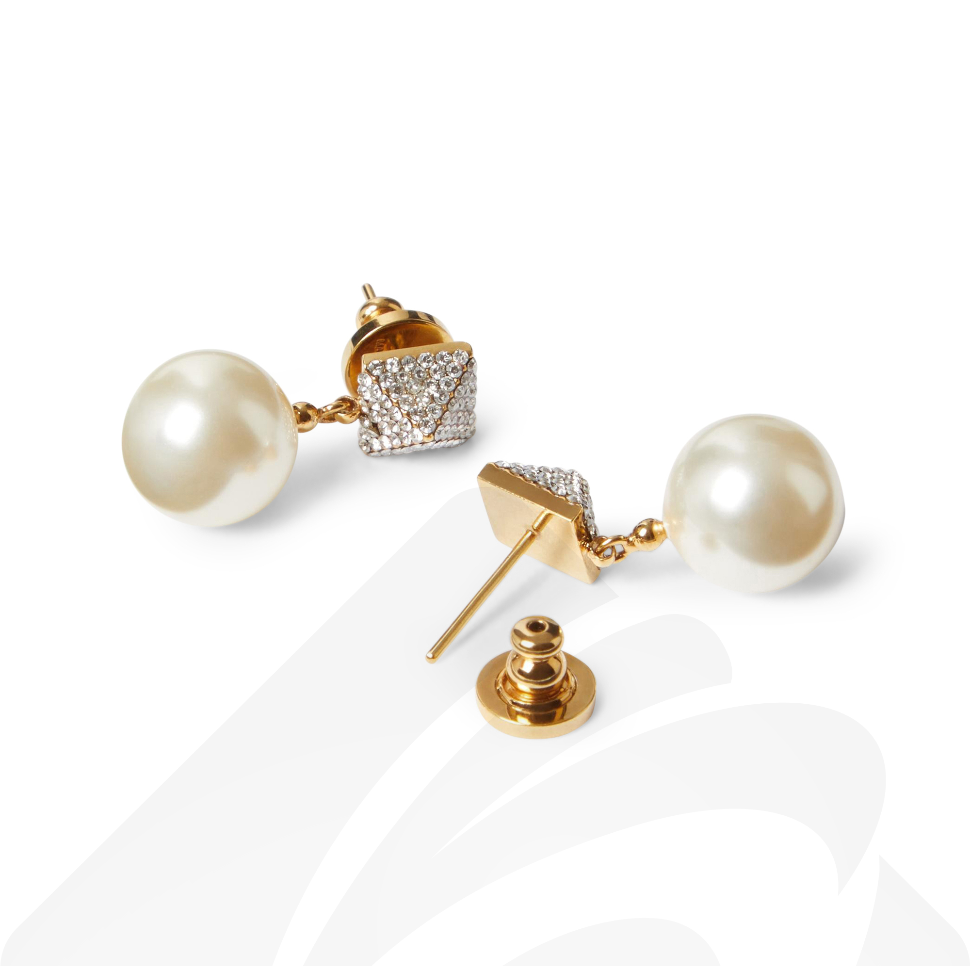 ヴァレンティノ ロックスタッズ スワロフスキー®クリスタル X パールビーズ ピアス 素材: 色:ゴールド