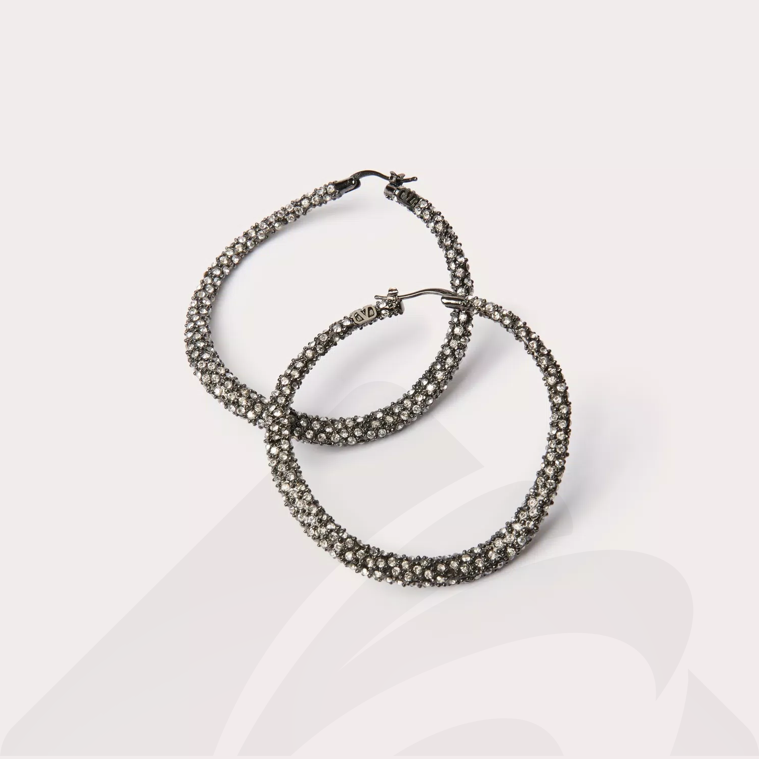 ヴァレンティノ シャドウシャイン メタル X スワロフスキー®クリスタル ピアス 素材: 色:ルテニウム/クリスタル