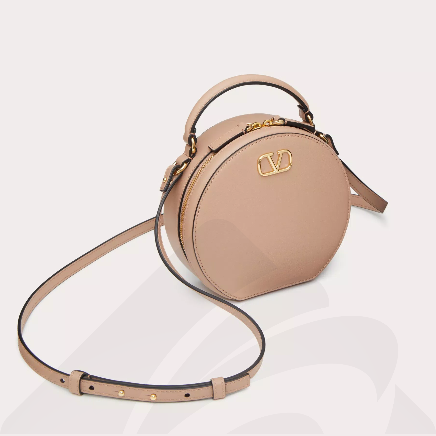 ヴァレンティノ Vロゴ シグネチャー カーフスキン 素材: 色:ベビーピンク