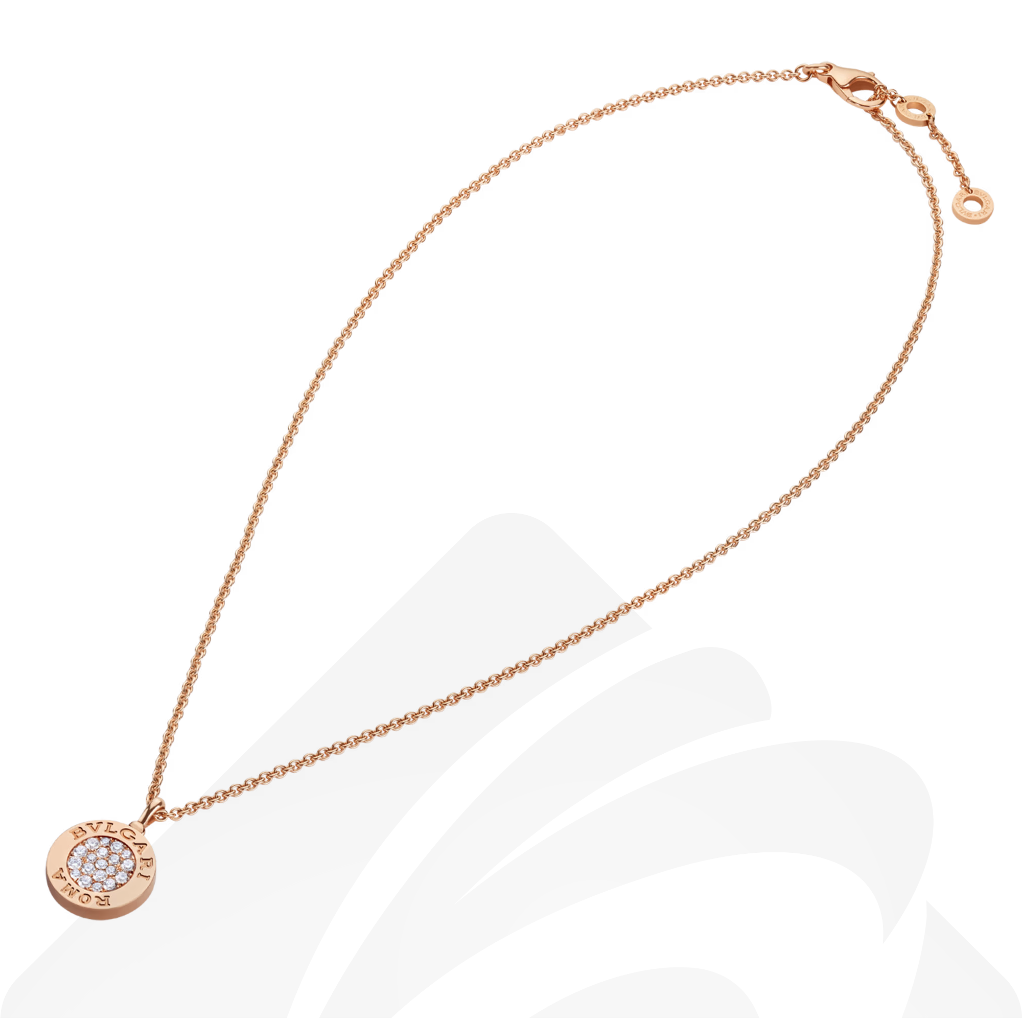 バレンシアガ ブルガリ・ブルガリ ネックレス  素材:18Kピンクゴールド、ダイヤモンド、マザー・オブ・パール 色:ピンクゴールド