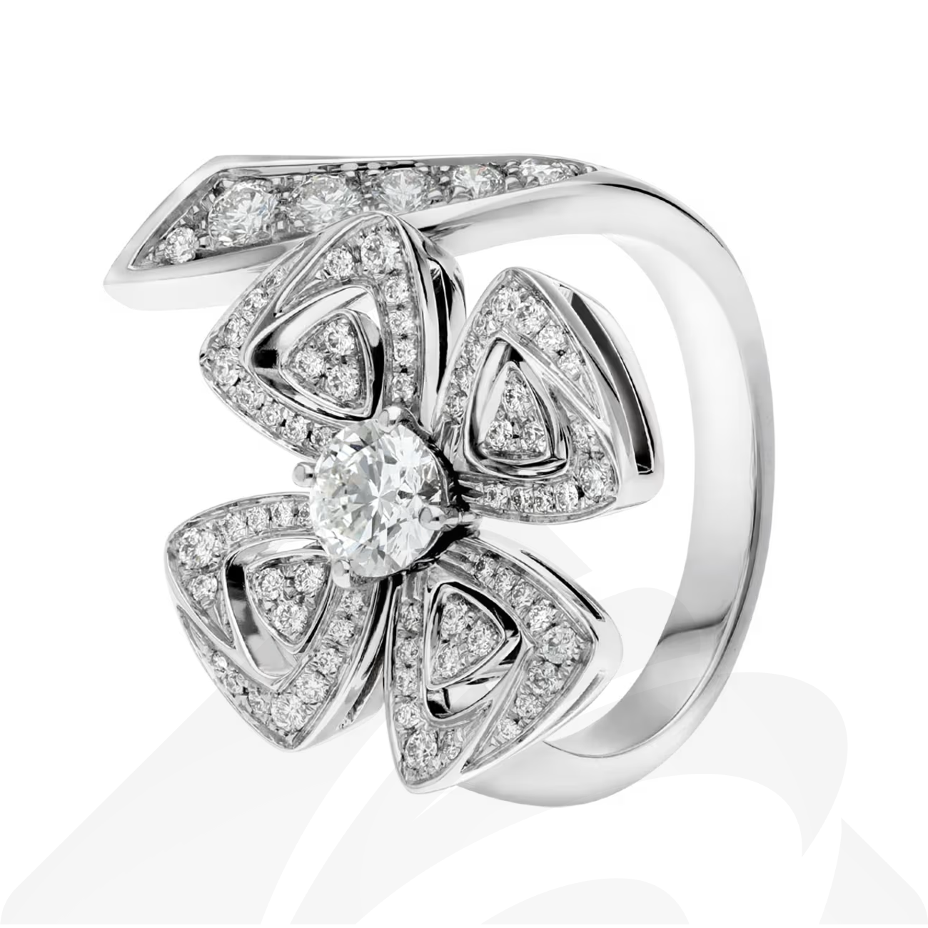 バレンシアガ フィオレヴァー リング  素材:18Kホワイトゴールド、ダイヤモンド 色:ホワイトゴールド