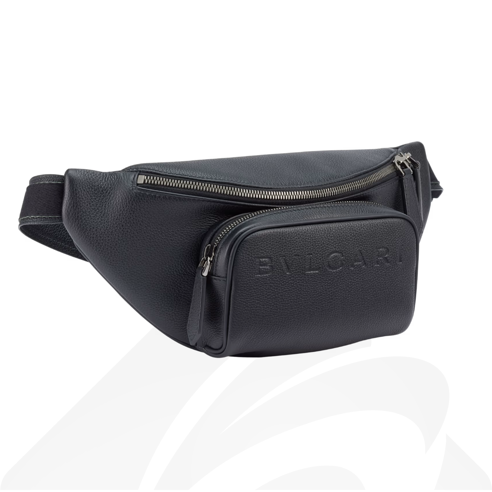 バレンシアガ ブルガリ マン ベルトバッグ 素材:カーフレザー 色:ブラック