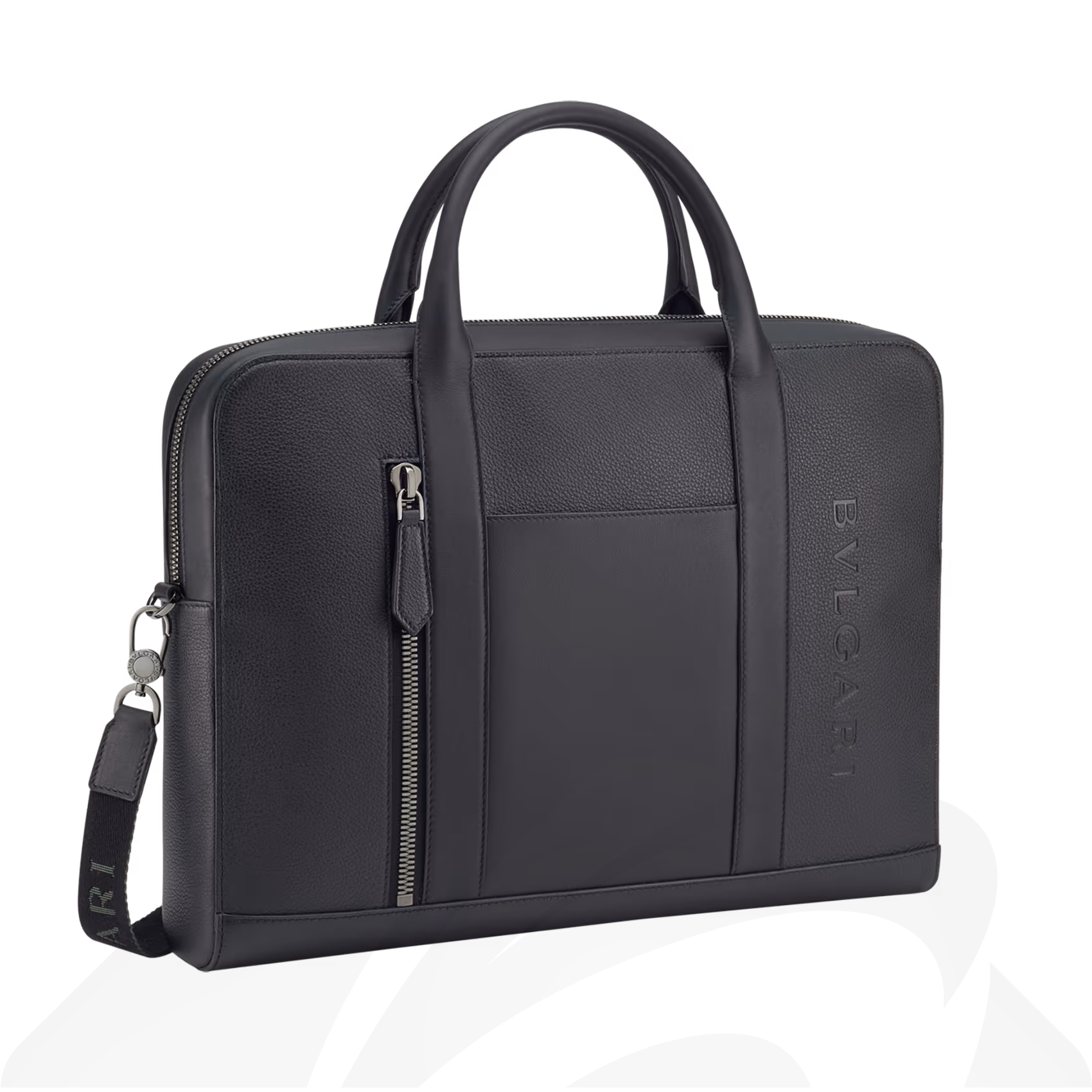 バレンシアガ ブルガリ マン ブリーフケース 素材:カーフレザー 色:ブラック