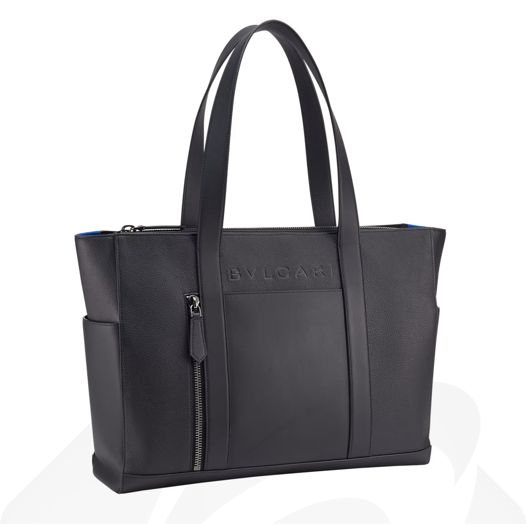 バレンシアガ ブルガリ マン トート 素材:カーフレザー 色:ブラック/ブルー