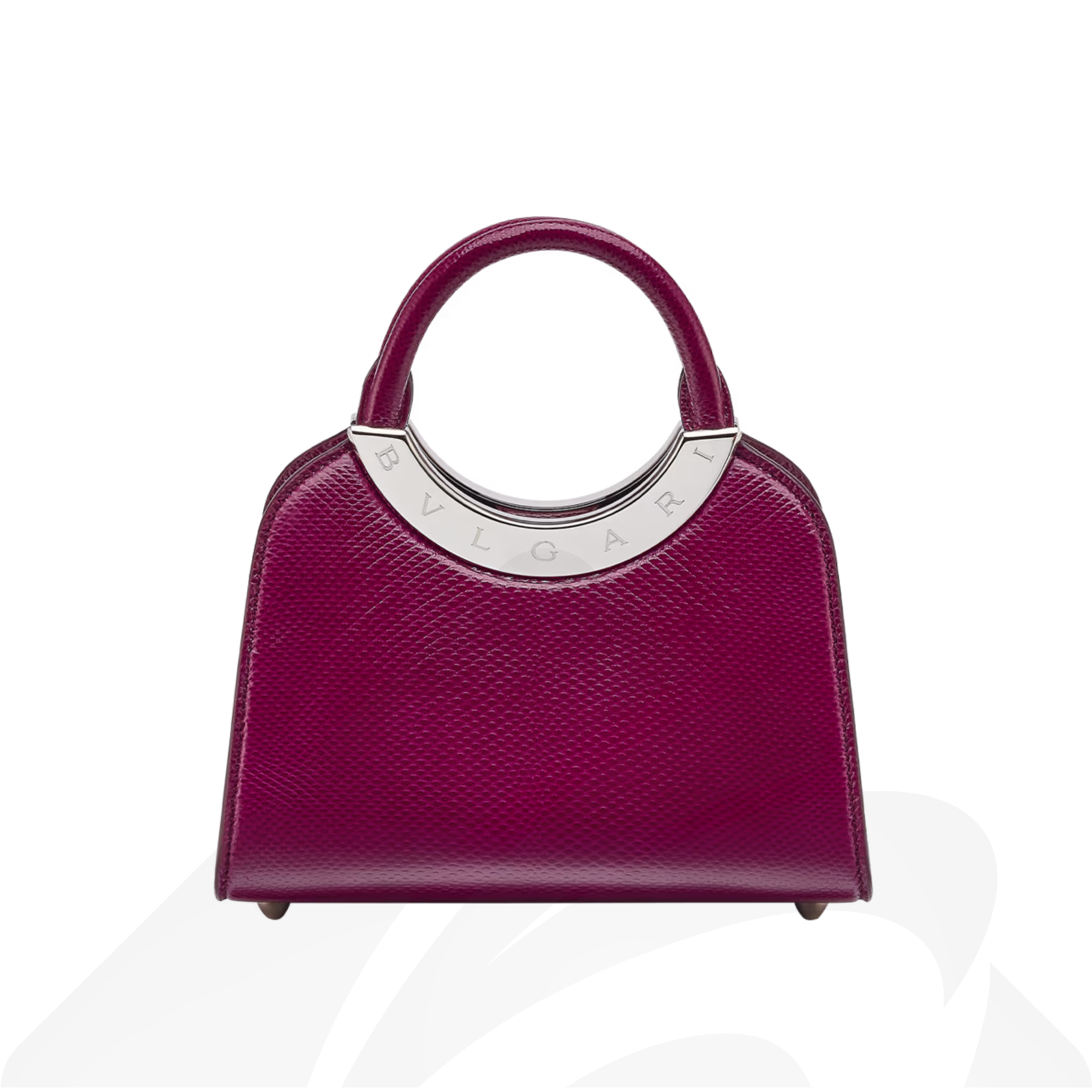バレンシアガ ブルガリ ローマ ミニ トップハンドルバッグ 素材:カルング 色:パープル