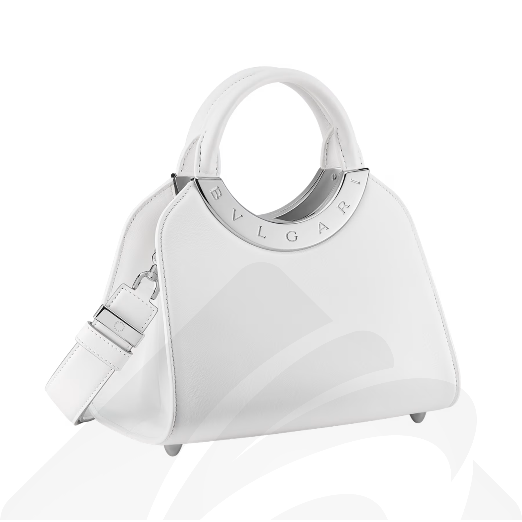 バレンシアガ ブルガリ ローマ スモール トップハンドルバッグ 素材:カーフレザー 色:ホワイト/ブラック/アイボリー/ブラウン