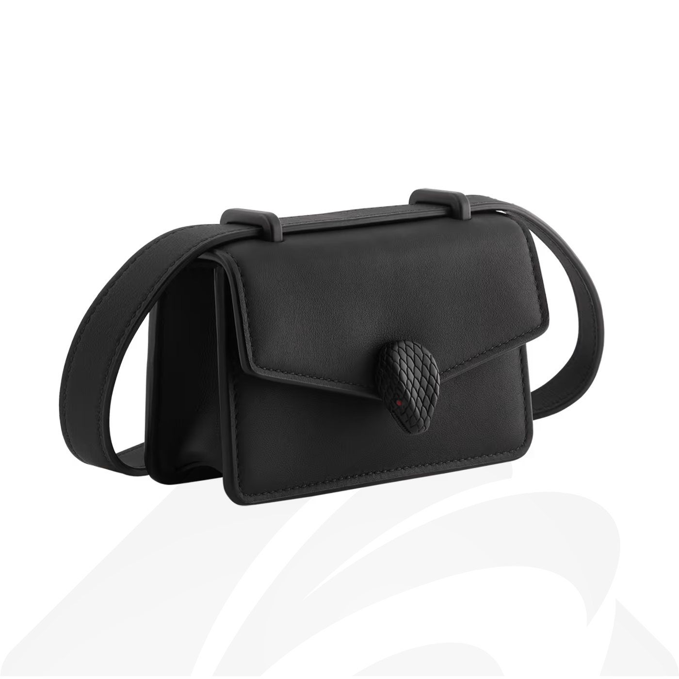 バレンシアガ セルペンティ フォーエバー マイクロバッグ 素材:カーフレザー 色:ブラック/グレー