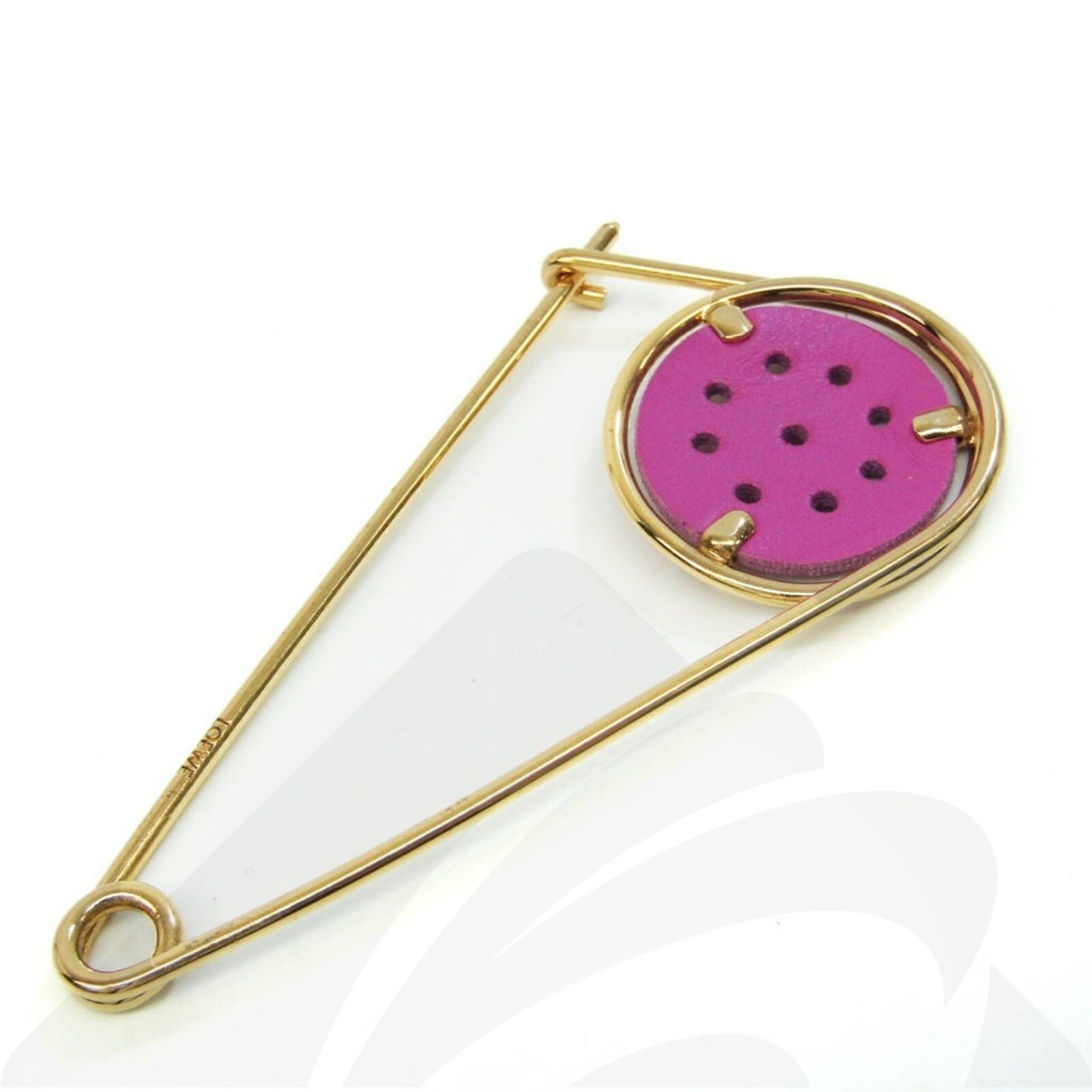 ロエベ メカノ ピンブローチ  素材:メタル 色:パープル/ゴールド