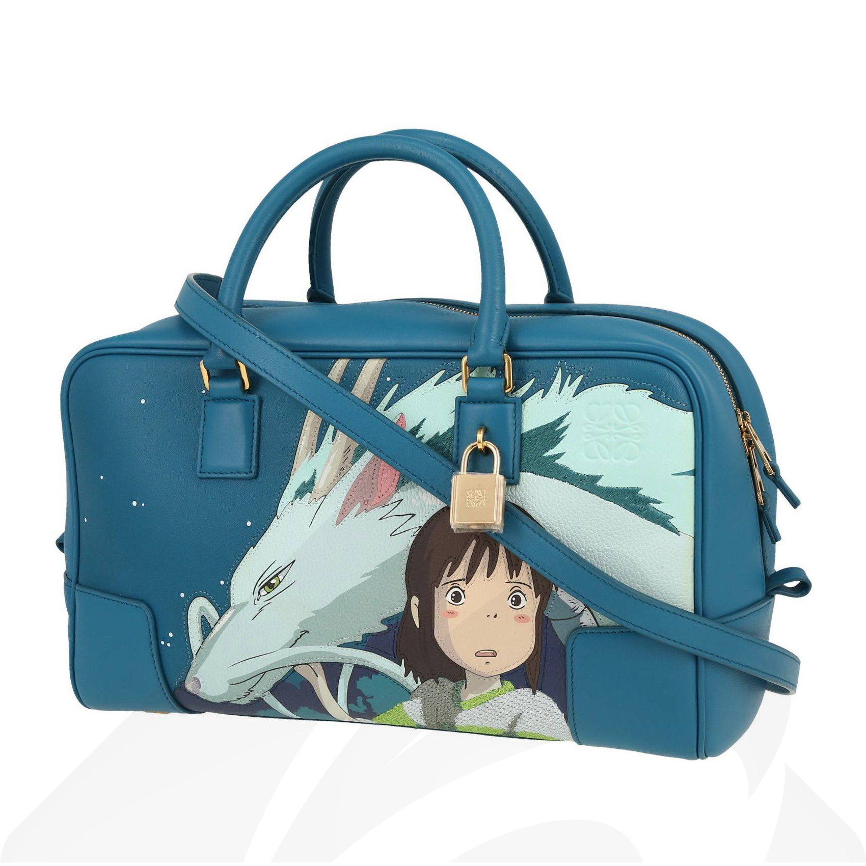 ロエベ アマソナ ハンドバッグ コラボ  素材:レザー 色:マルチカラー