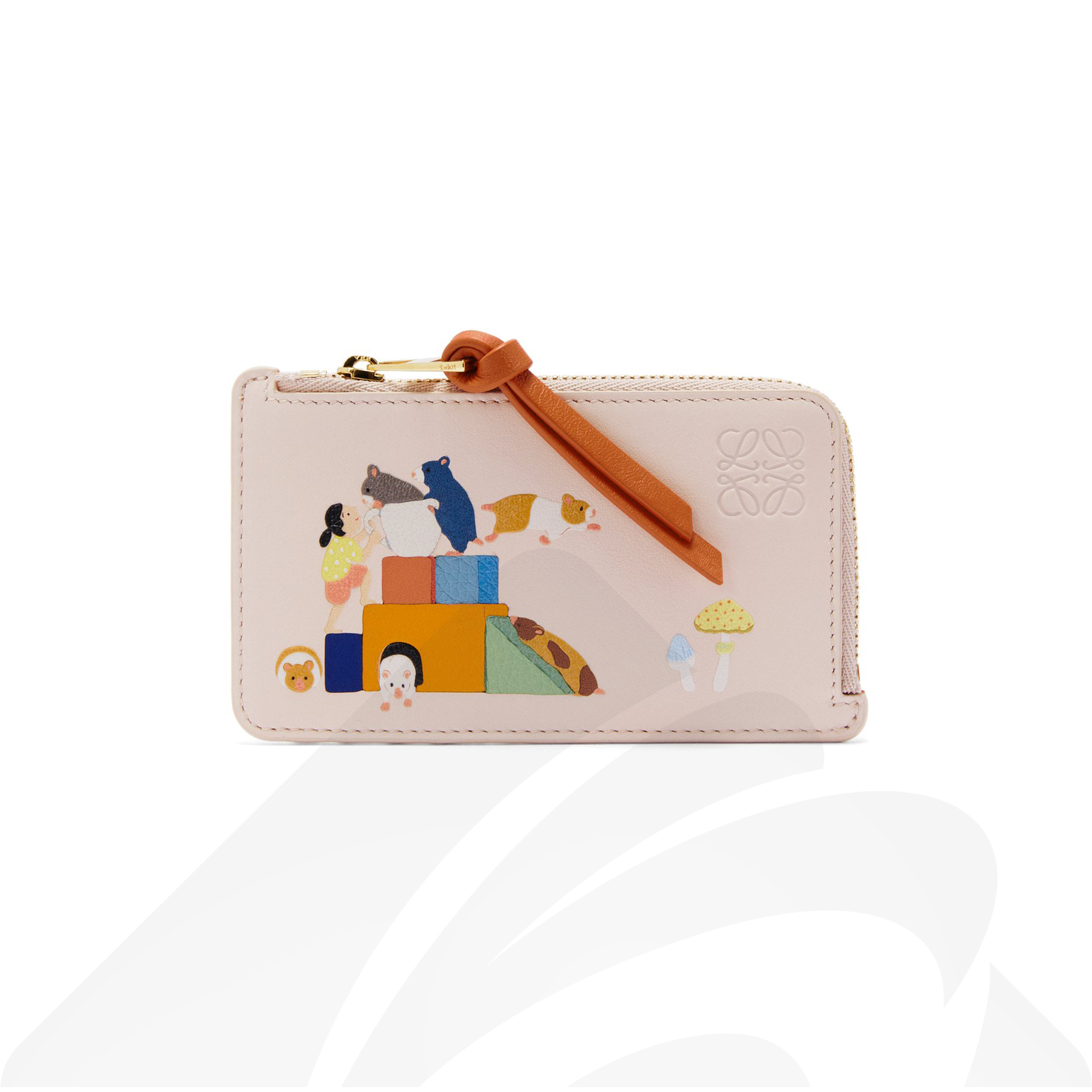 ロエベ ハムスター コインカードホルダー  素材:ナパカーフレザー 色:タルク