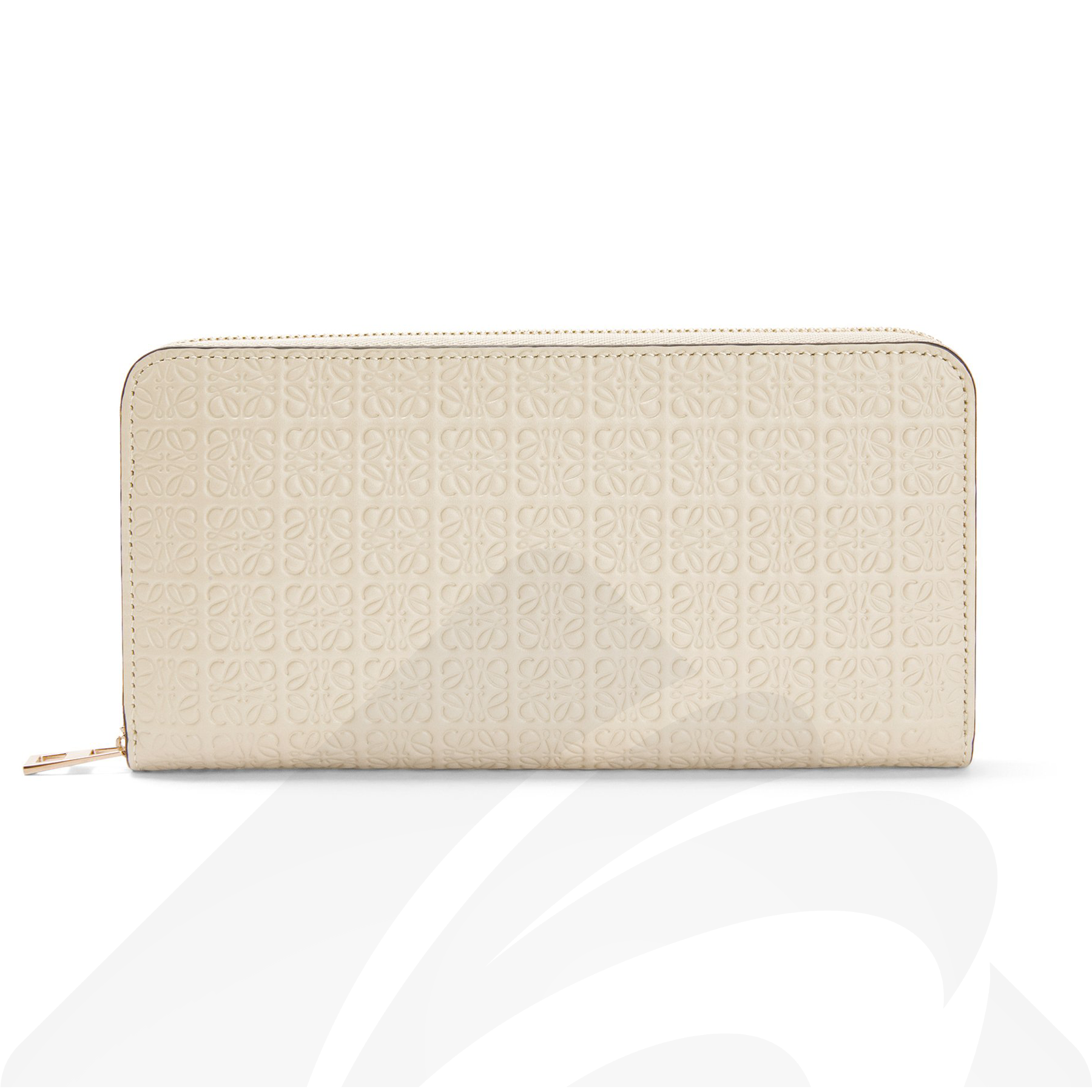 ロエベ リピート ジップアラウンド ウォレット  素材:エンボスシルクカーフレザー 色:ライトオーツ