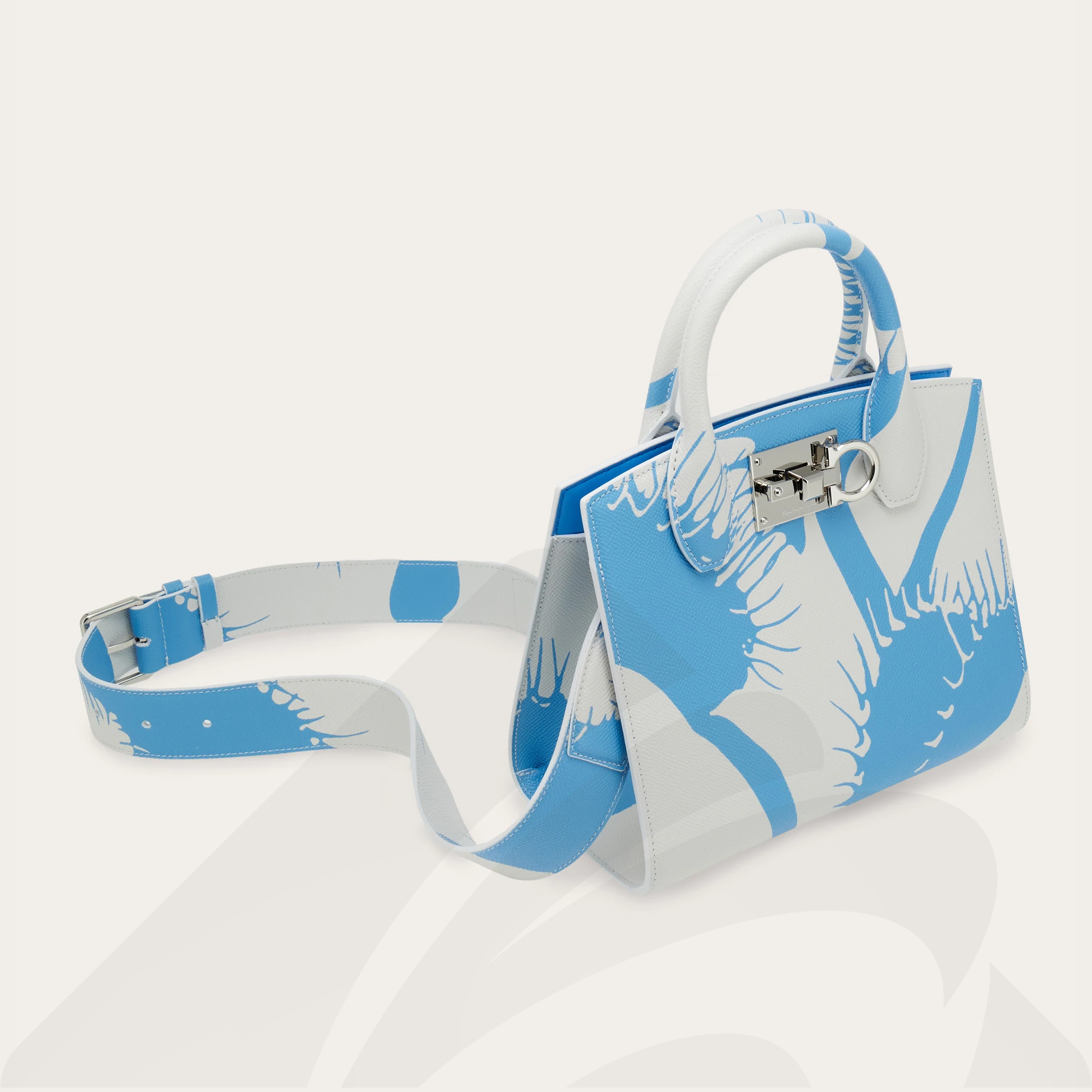 フェラガモ Ferragamo Studio Box bag (S)  素材:スプリットカーフ 色:マルチ