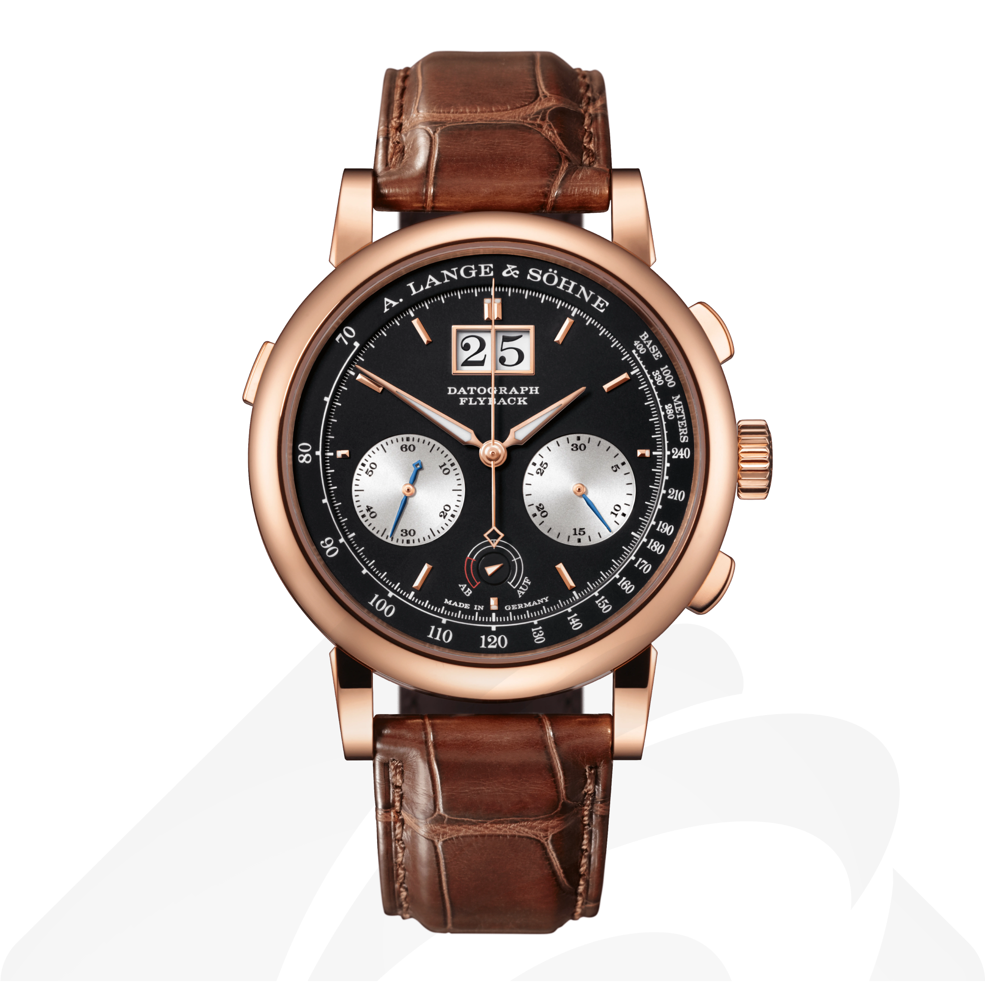 A.ランゲ&ゾーネ ダトグラフ・アップ/ダウン  素材:18Kピンクゴールド 色:ブラック/シルバー