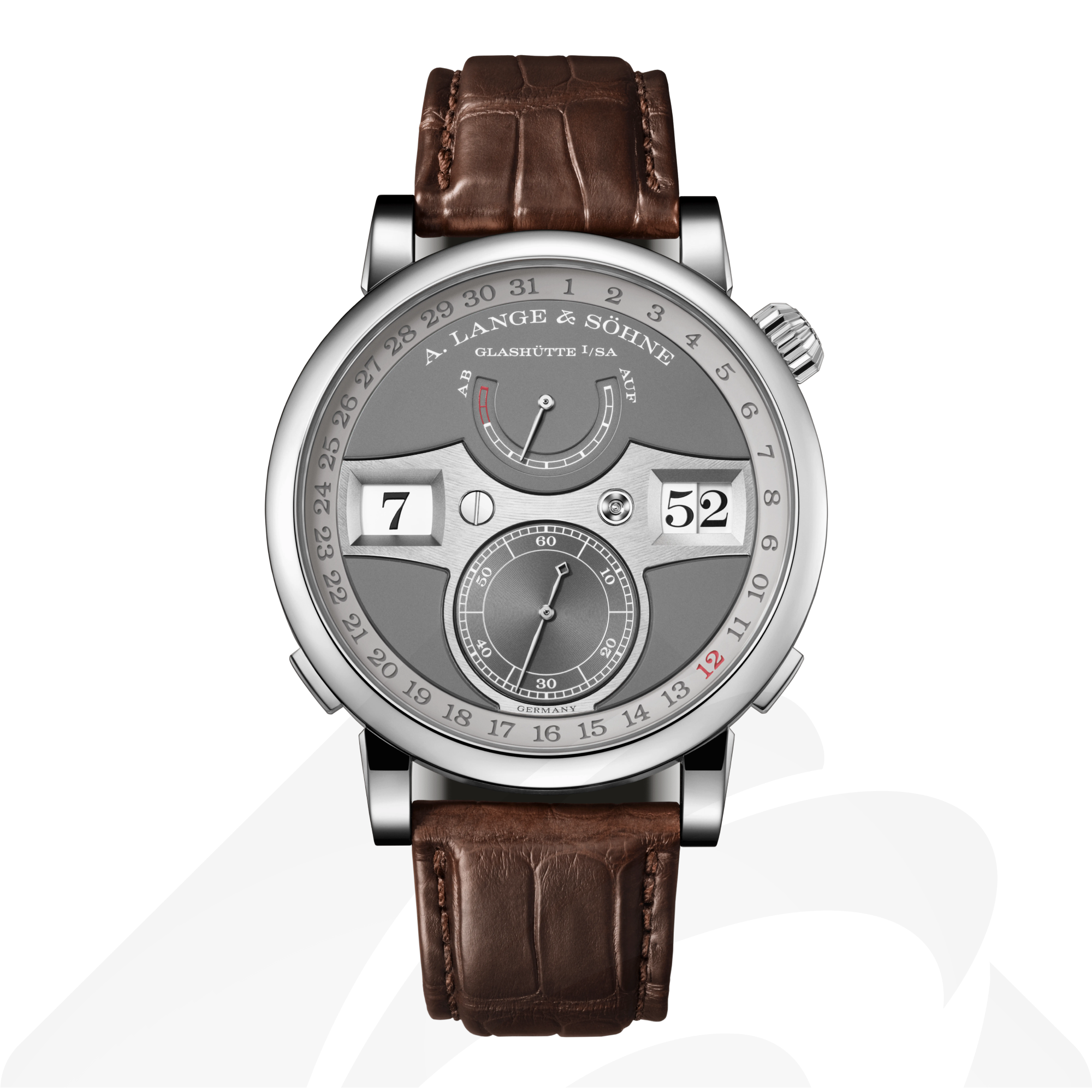 A.ランゲ&ゾーネ ツァイトヴェルク・デイト  素材:18Kホワイトゴールド 色:グレー