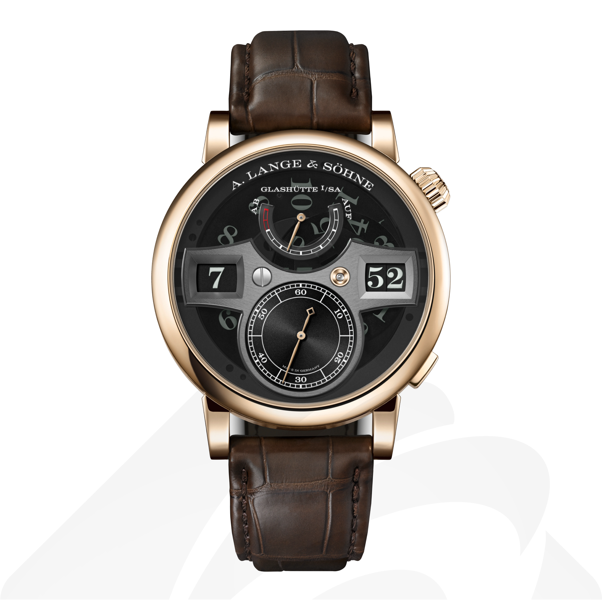 A.ランゲ&ゾーネ ツァイトヴェルク・ハニーゴールド “ルーメン”  素材:18Kハニーゴールド(HONEYGOLD®) 色:ブラック