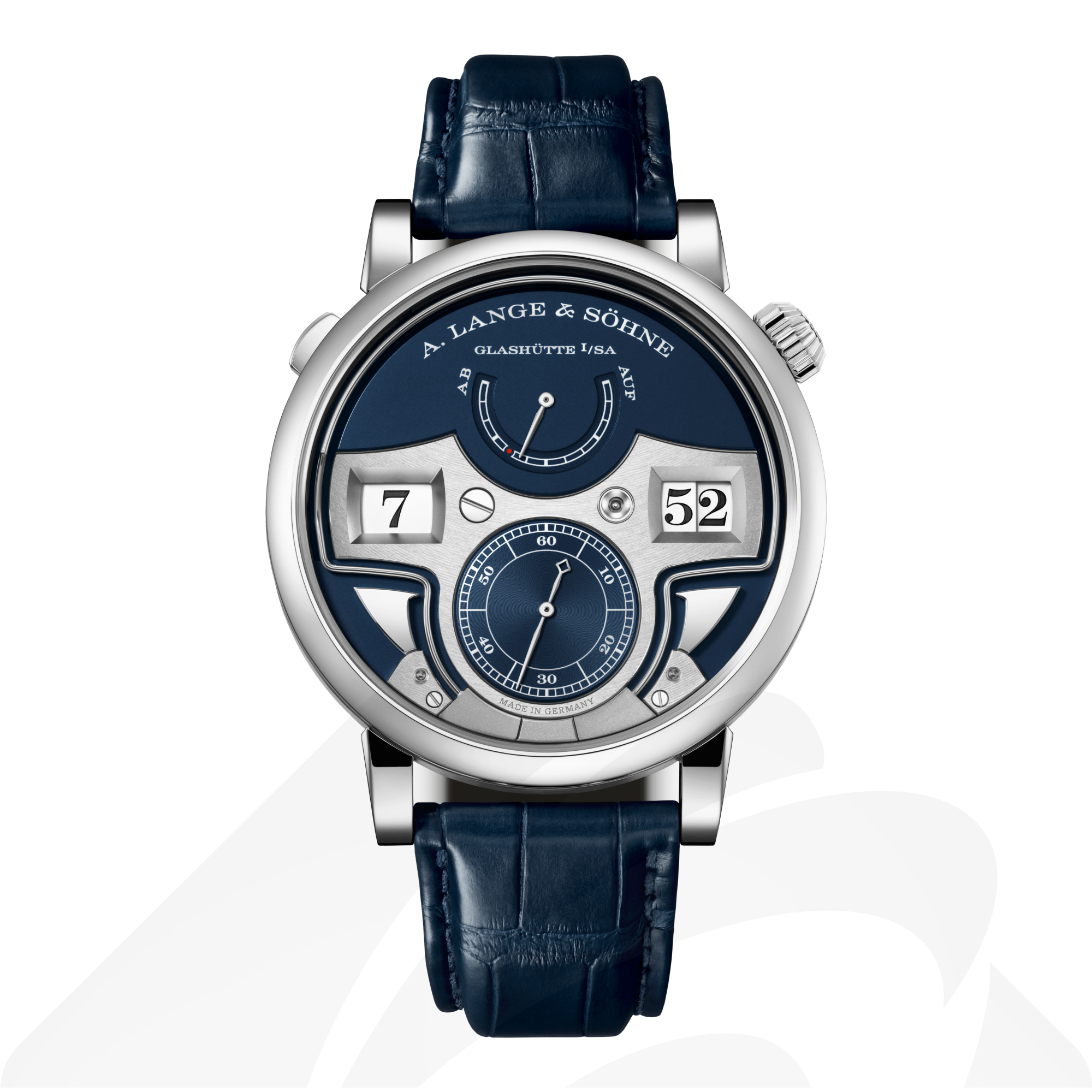 A.ランゲ&ゾーネ ツァイトヴェルク・ミニッツリピーター  素材:18Kホワイトゴールド 色:
ディープブルー