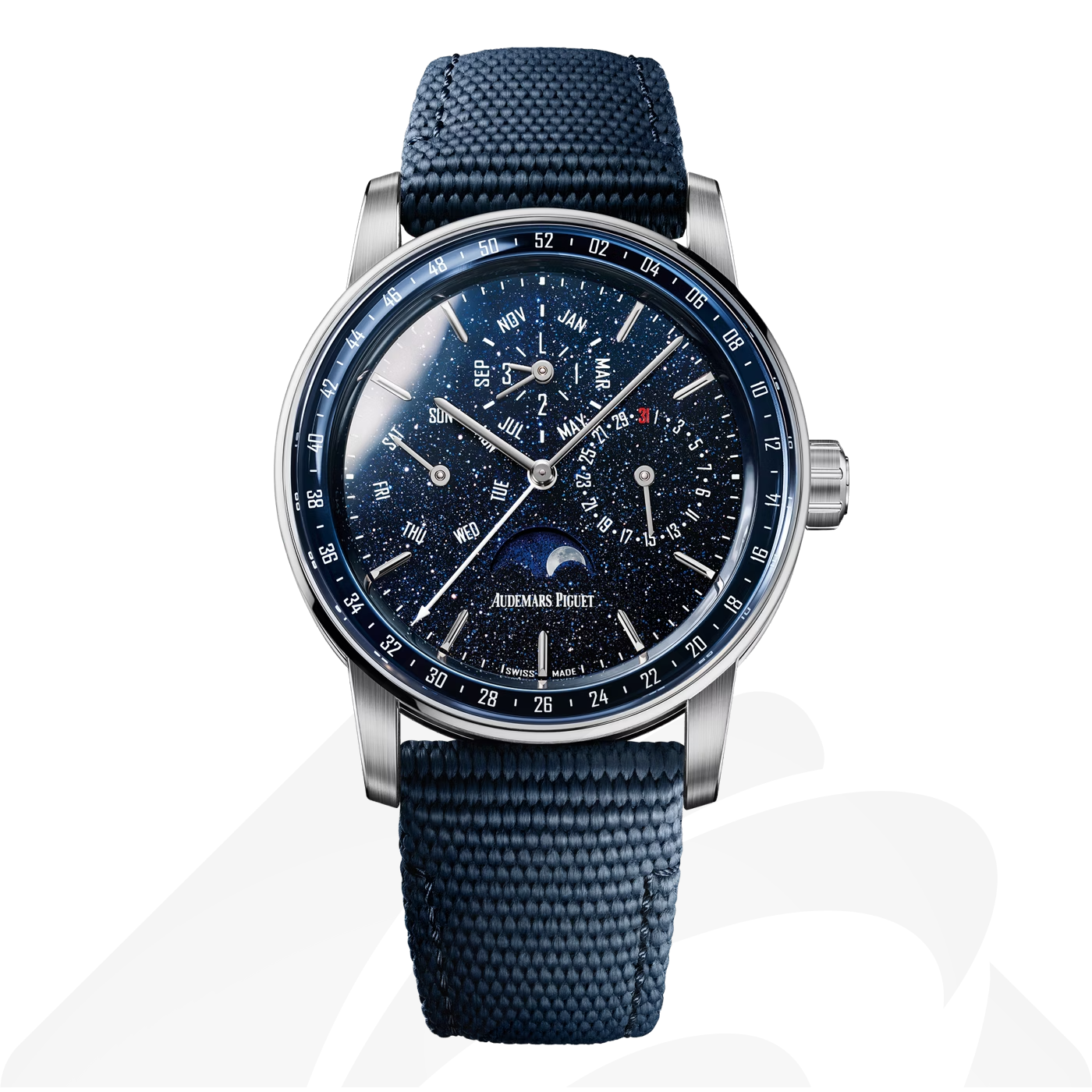 オーデマ ピゲ CODE 11.59 バイ オーデマ ピゲ パーペチュアルカレンダー 素材:18Kホワイトゴールド 色:ブルー