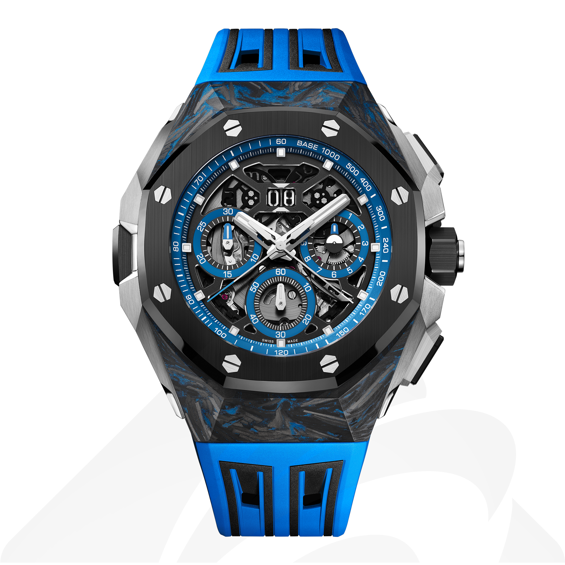 オーデマ ピゲ ロイヤル オーク コンセプト スプリットセコンド クロノグラフ GMT ラージデイト 素材:カーボン 色:ブラック/ブルー