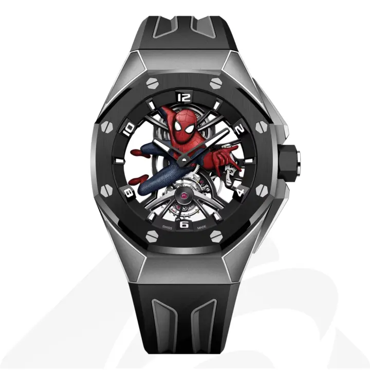 オーデマ ピゲ ロイヤル オーク コンセプト トゥールビヨン「スパイダーマン」  素材:チタン 色:ブラック