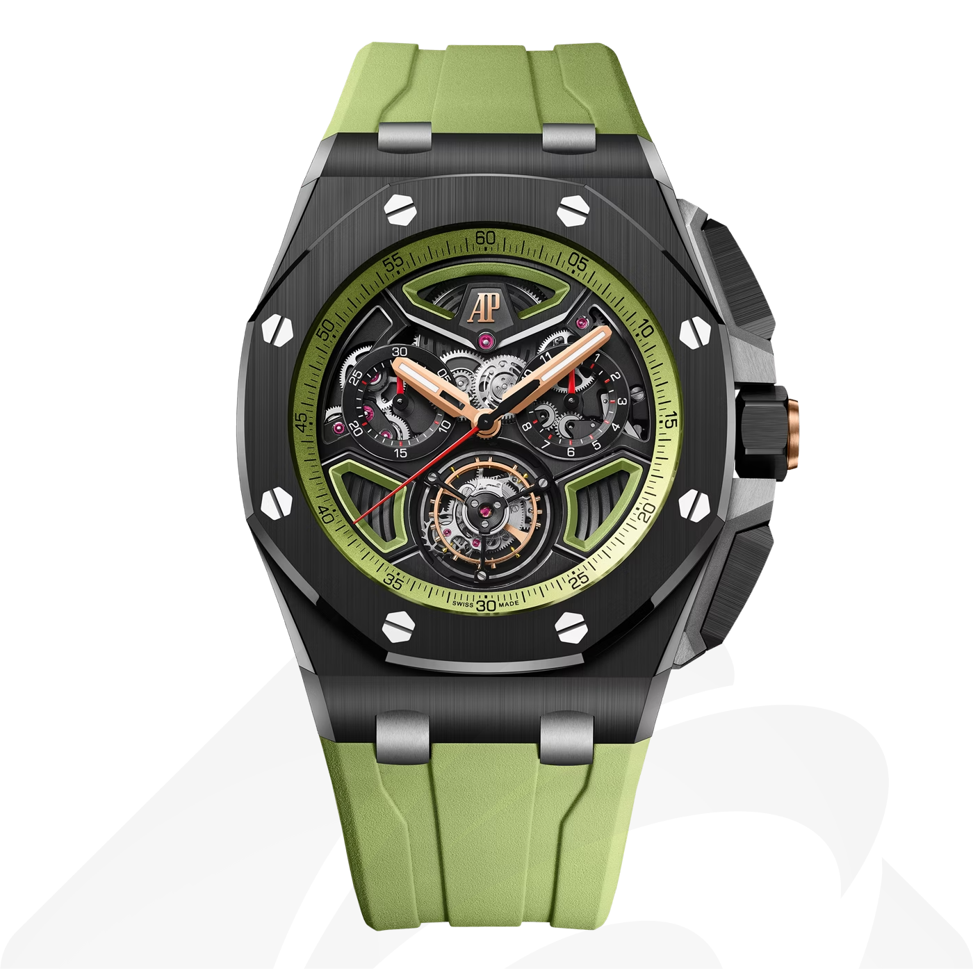 オーデマ ピゲ ロイヤル オーク オフショア フライング トゥールビヨン クロノグラフ 素材:ブラックセラミック 色:ブラック