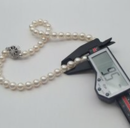 パール ネックレス K14WG 約59.7g 丸玉9.5㎜ 真珠 アクセサリー 箱