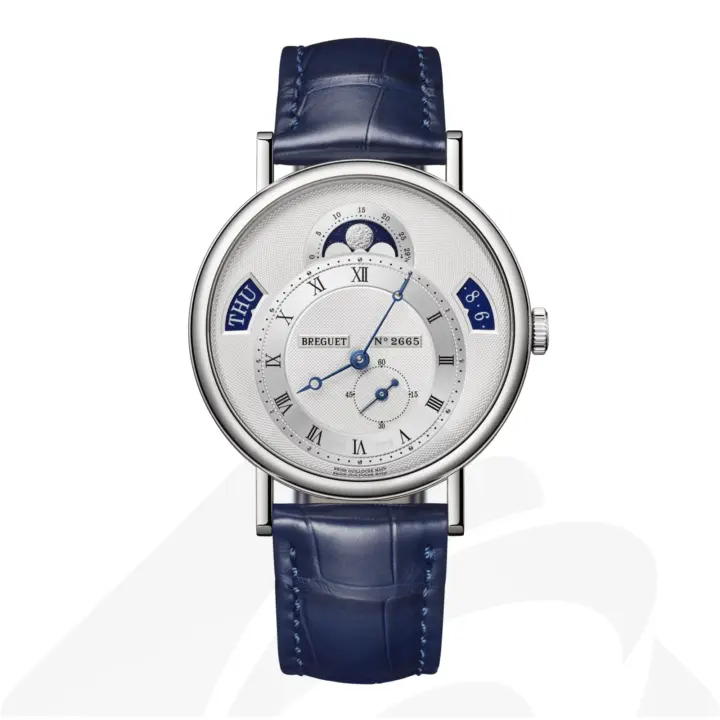 ブレゲ Classique Calendrier 7337  素材:18Kホワイトゴールド 色:シルバー