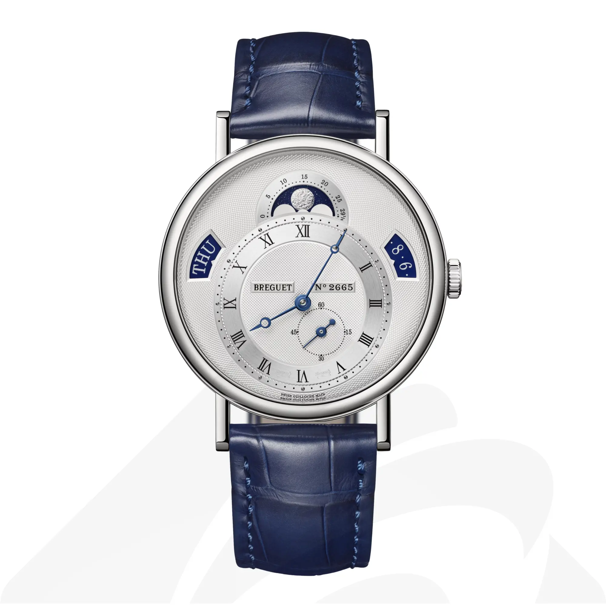 ブレゲ Classique Calendrier 7337 素材:18Kホワイトゴールド 色:シルバー