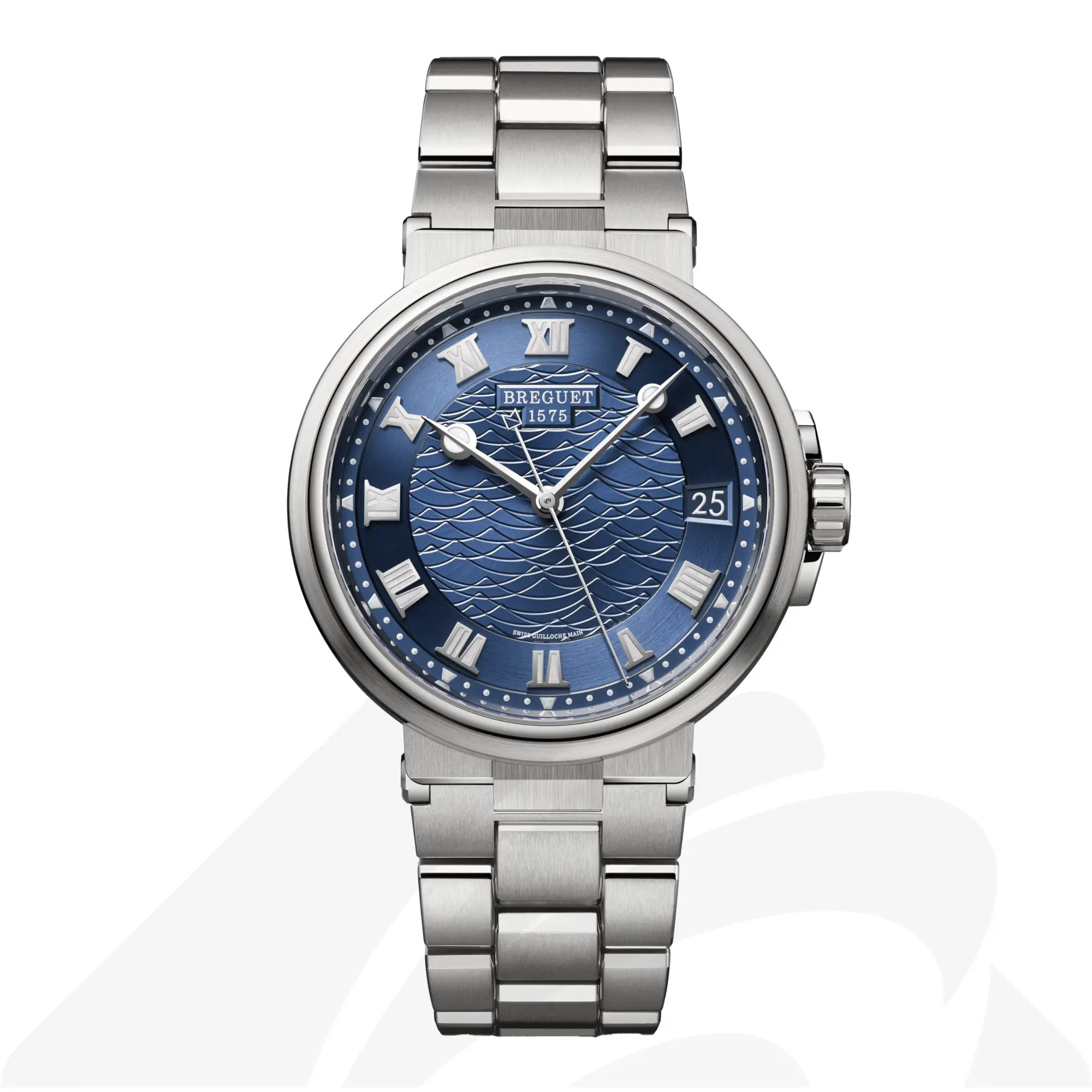 ブレゲ Marine 5517 素材:18Kホワイトゴールド 色:ブルー