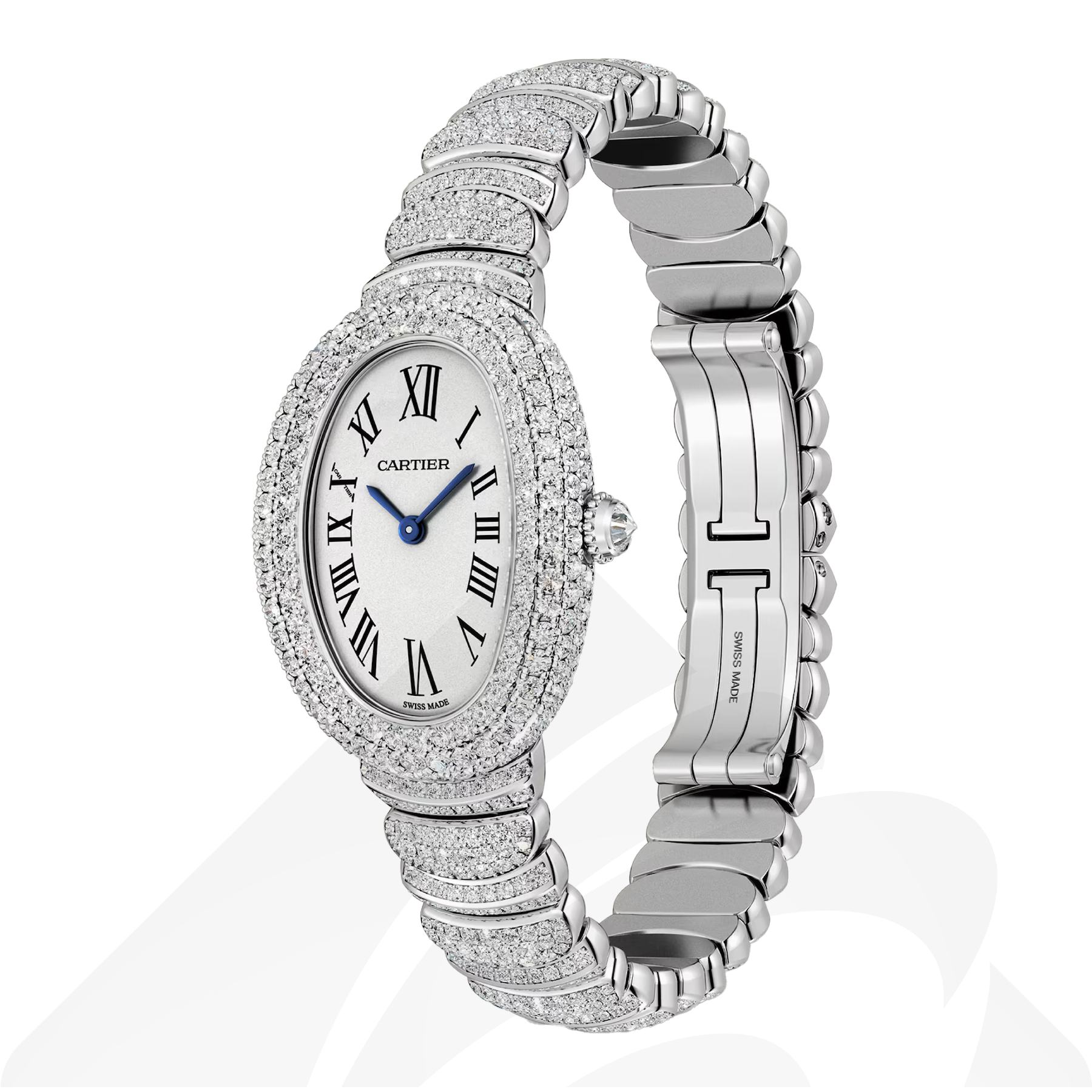 カルティエ Baignoire watch  素材:ホワイトゴールド 色:シルバー