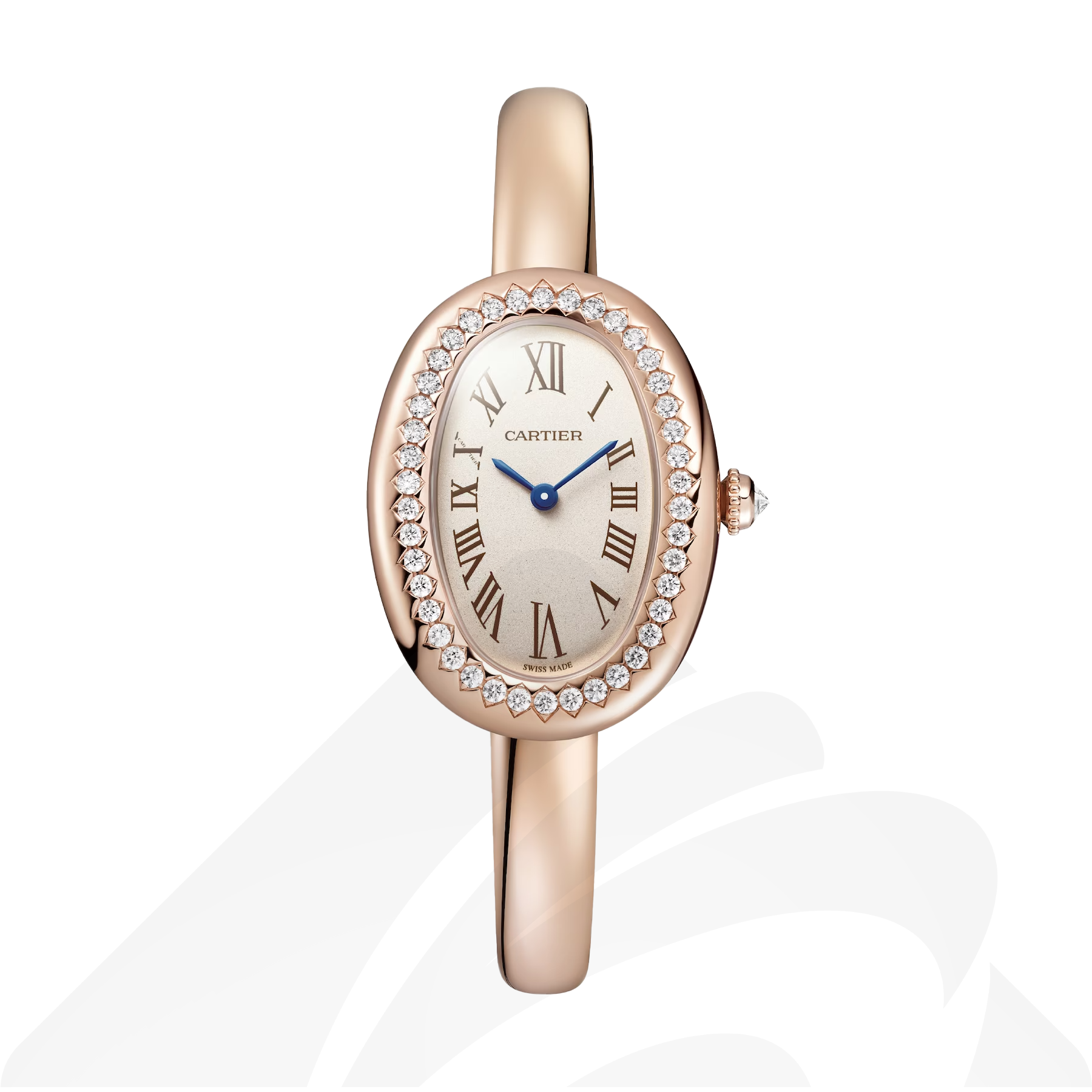 カルティエ Baignoire watch  素材:ピンクゴールド 色:シルバー
