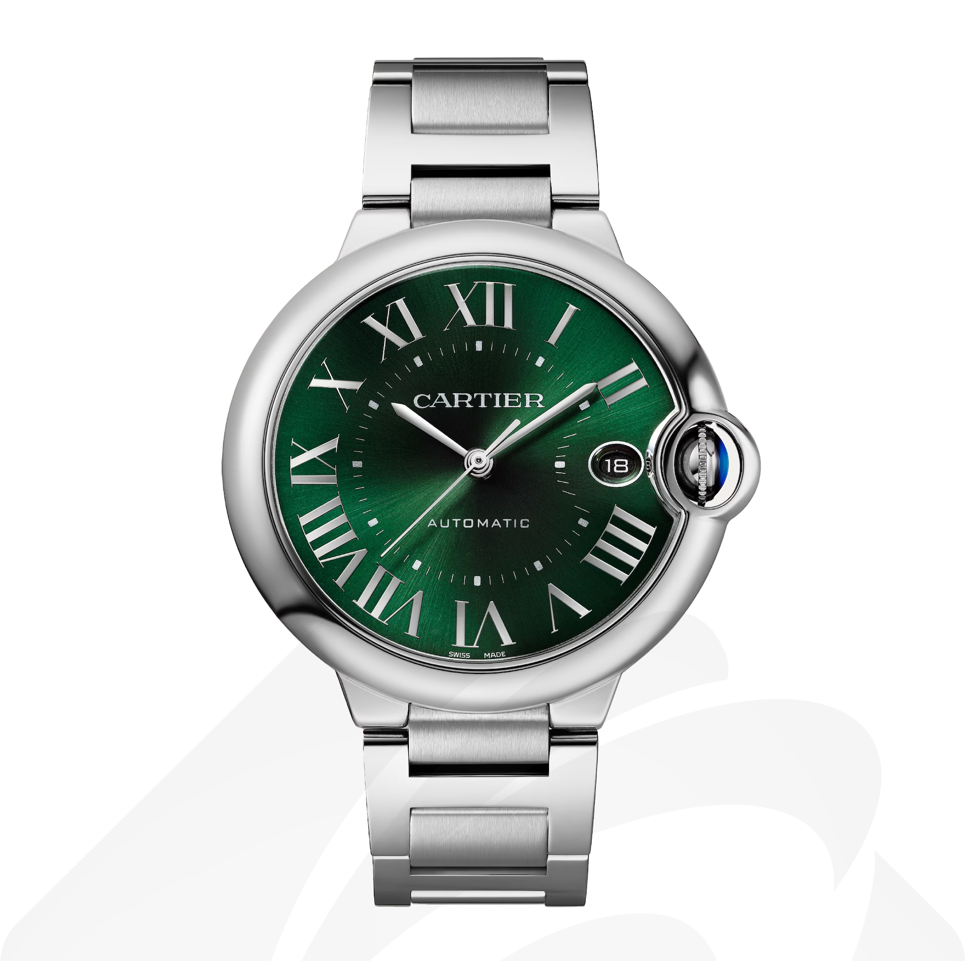 カルティエ Ballon Bleu de Cartier watch  素材:スティール 色:ダークグリーン