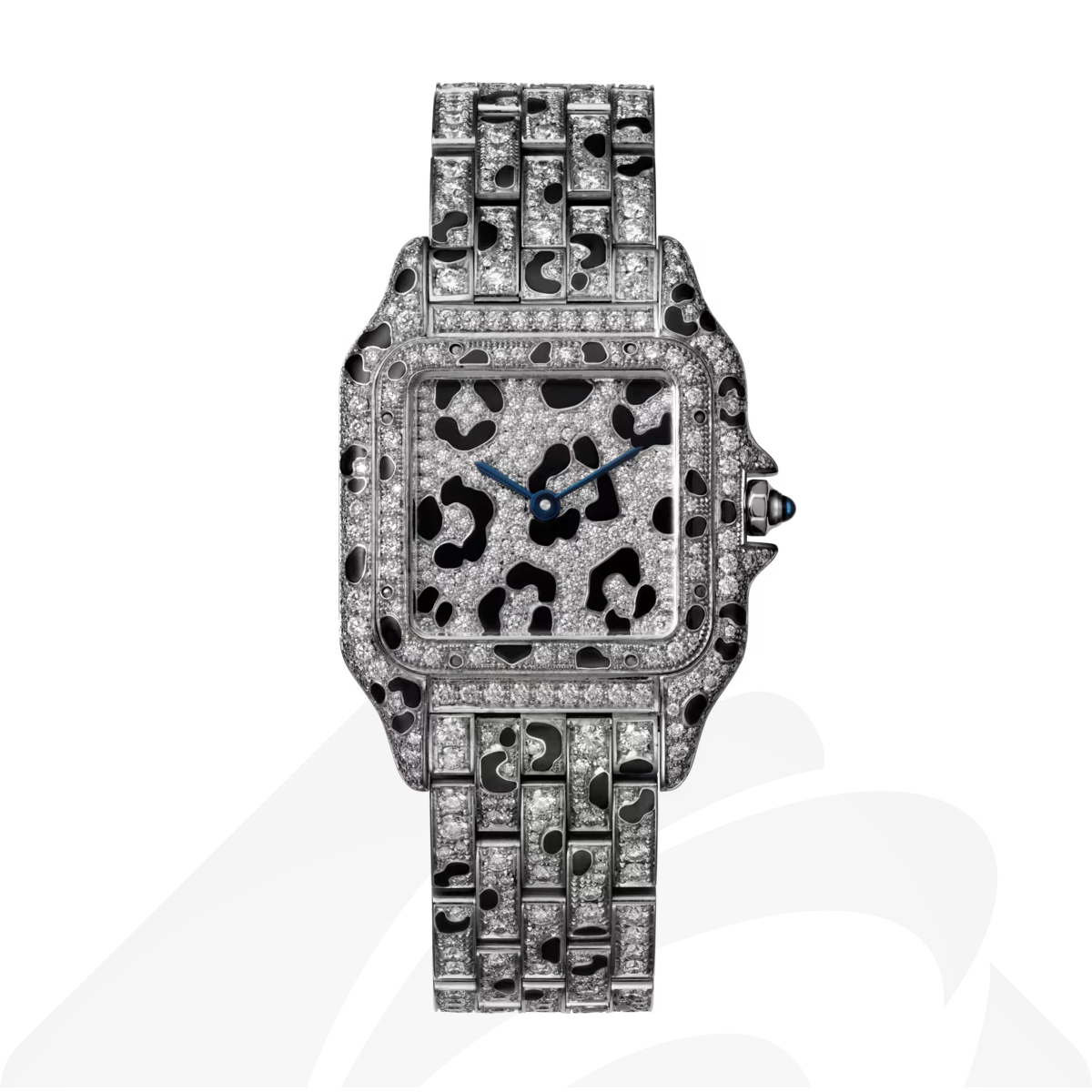 カルティエ Panthère de Cartier watch  素材:エナメル 色:ロジウム