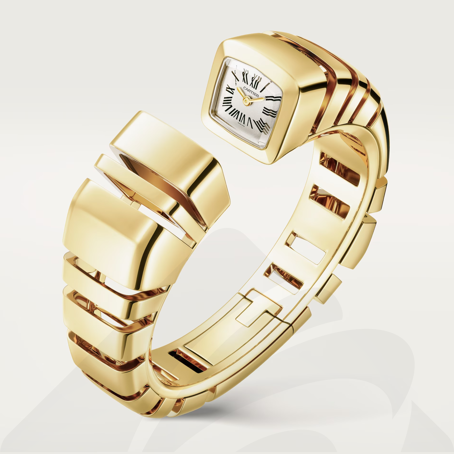 カルティエ Reflection de Cartier watch (Size 15)  素材:イエローゴールド 色:サンドブラスト