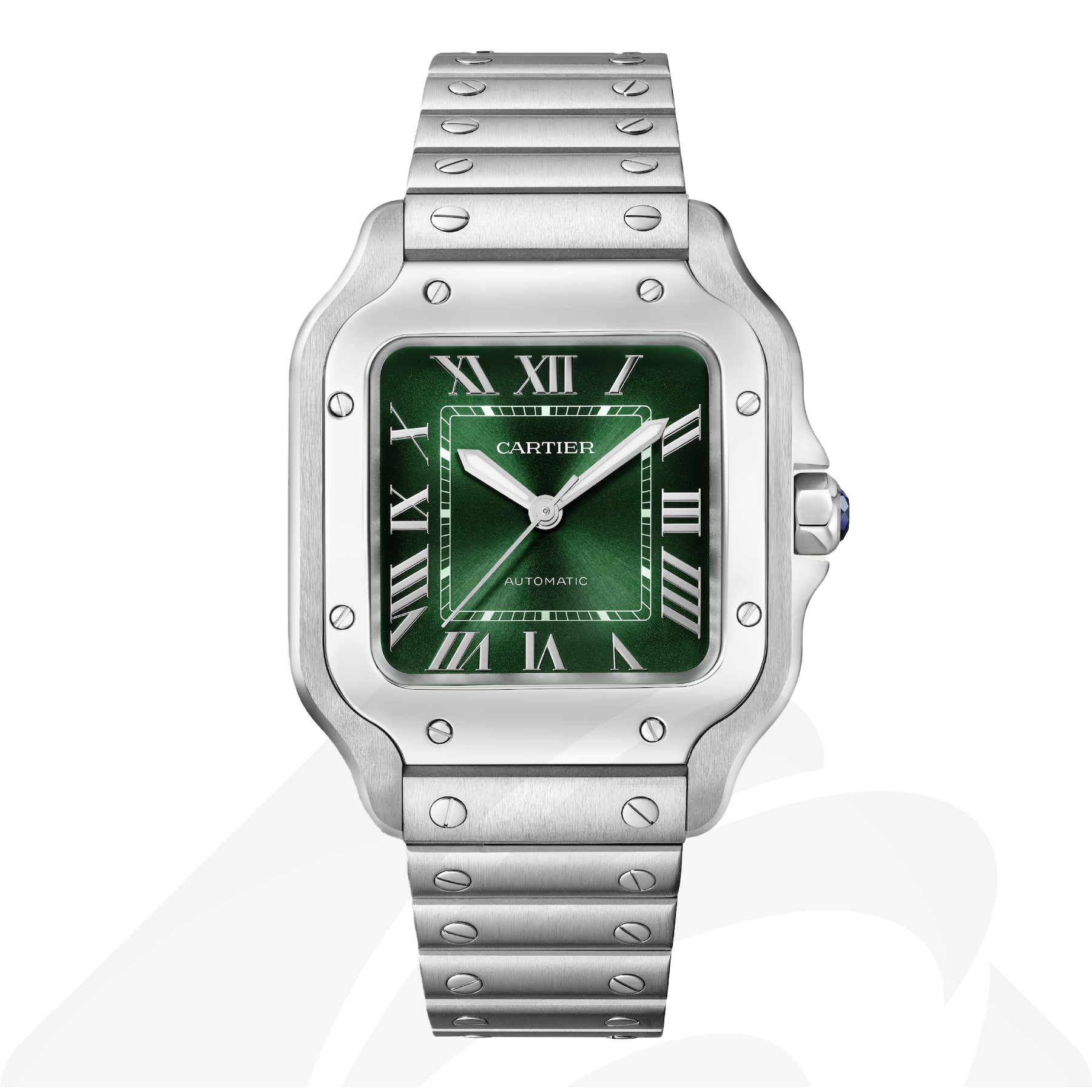 カルティエ Santos de Cartier watch  素材:スティール 色:グリーン