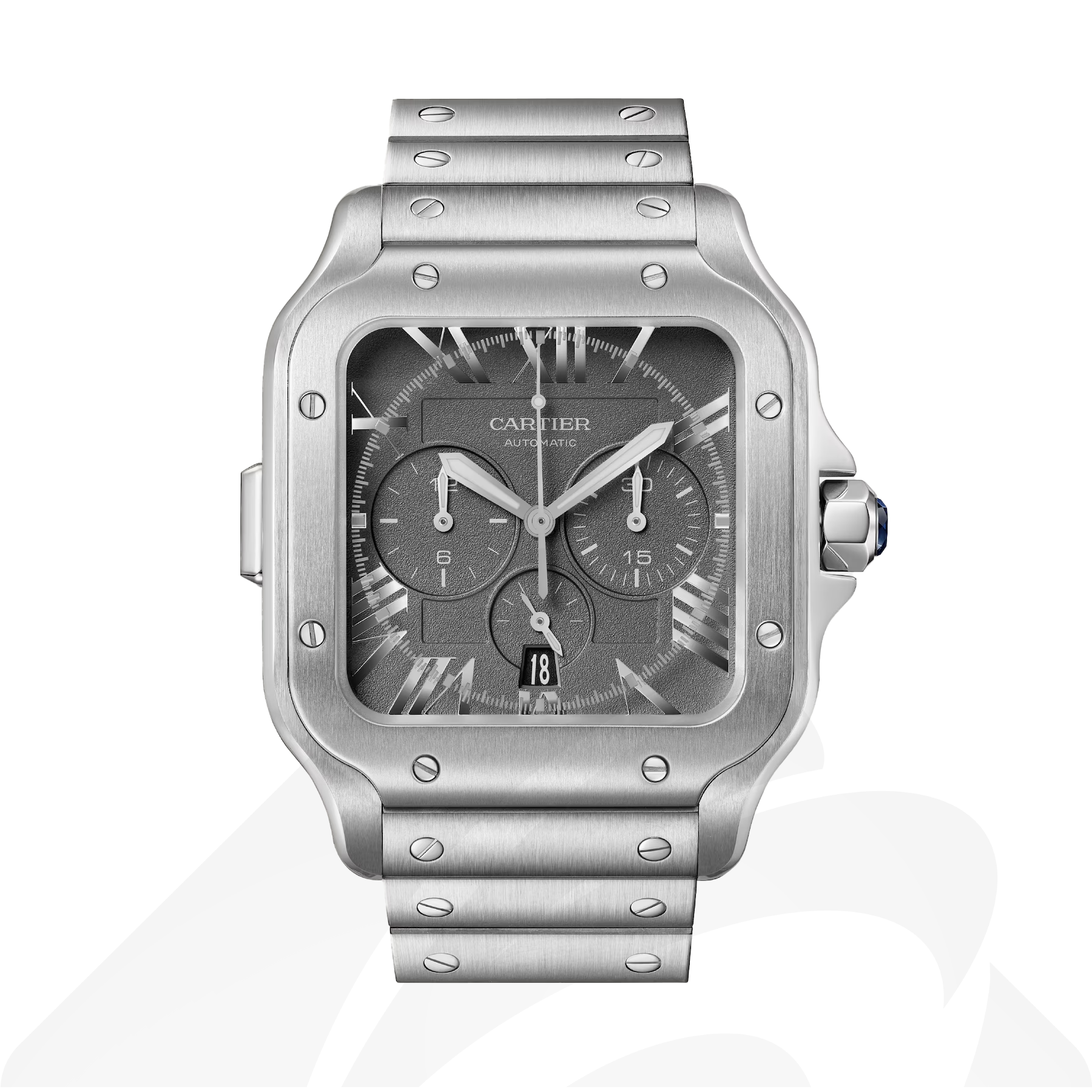 カルティエ Santos de Cartier watch  素材:ステンスティール 色:マットグレー