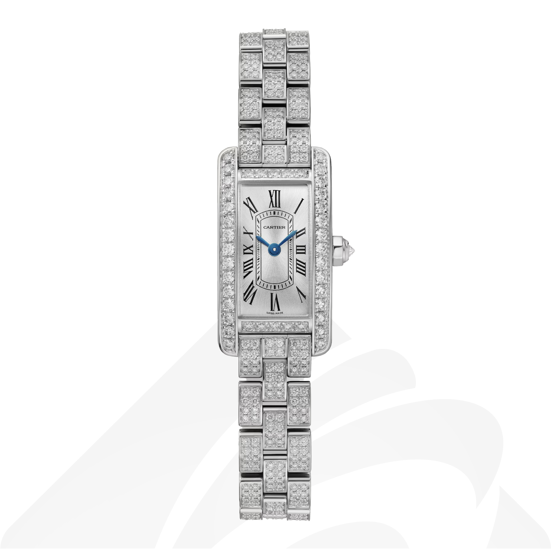 カルティエ Tank Américaine watch  素材:ホワイトゴールド 色:シルバー