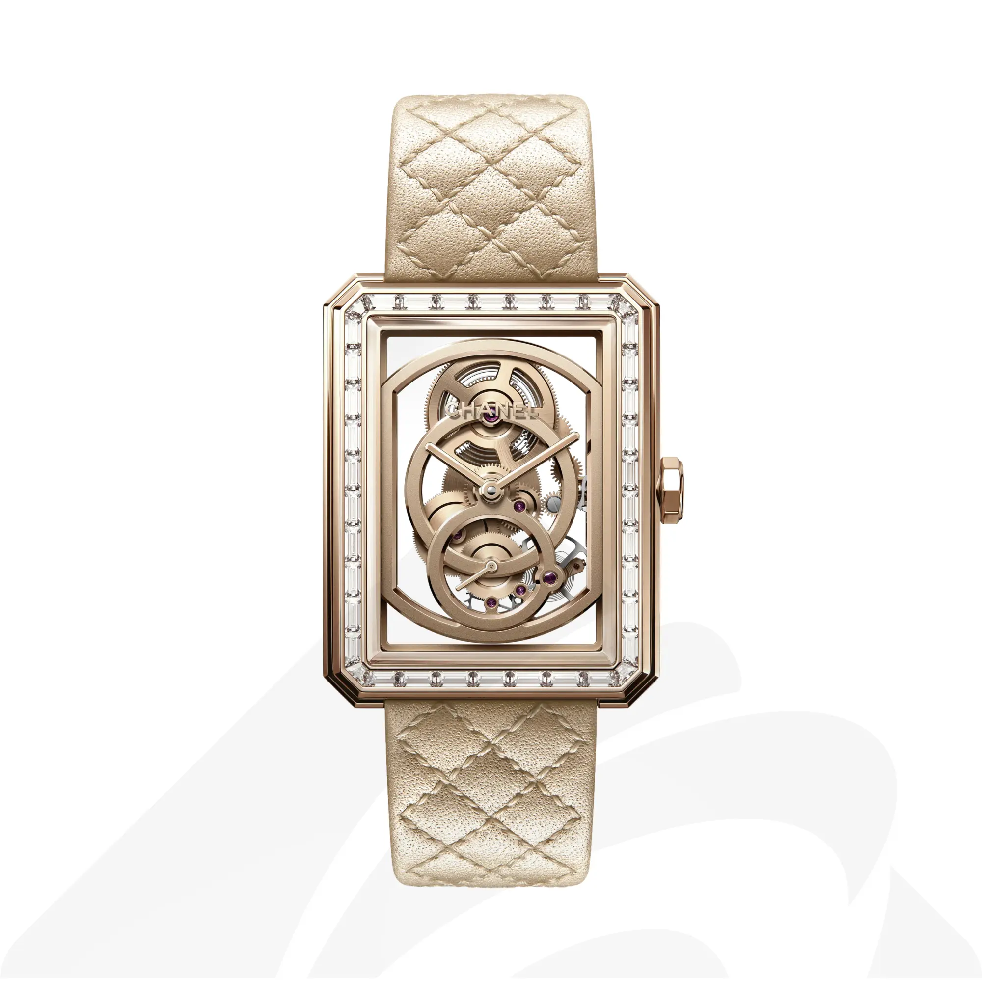 シャネル ボーイフレンド スケルトン  素材:18Kベージュゴールド 色:クリア