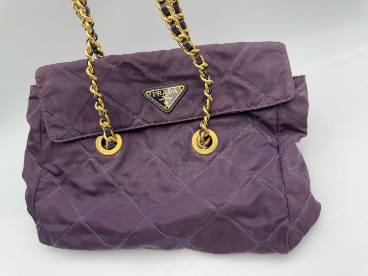 プラダ PRADA チェーンショルダー ショルダーバッグ ナイロン