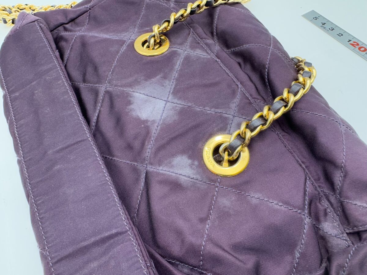 プラダ PRADA チェーンショルダー ショルダーバッグ ナイロン