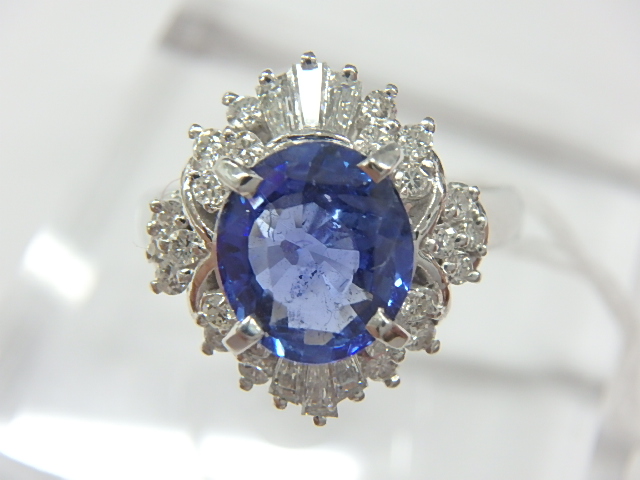 サファイアリング (pt900/サファイア: 2.02ct/ダイヤ: 0.51ct)