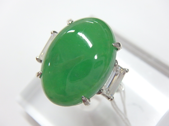Pt900 ヒスイ 13g 14.47ct 1.31ct